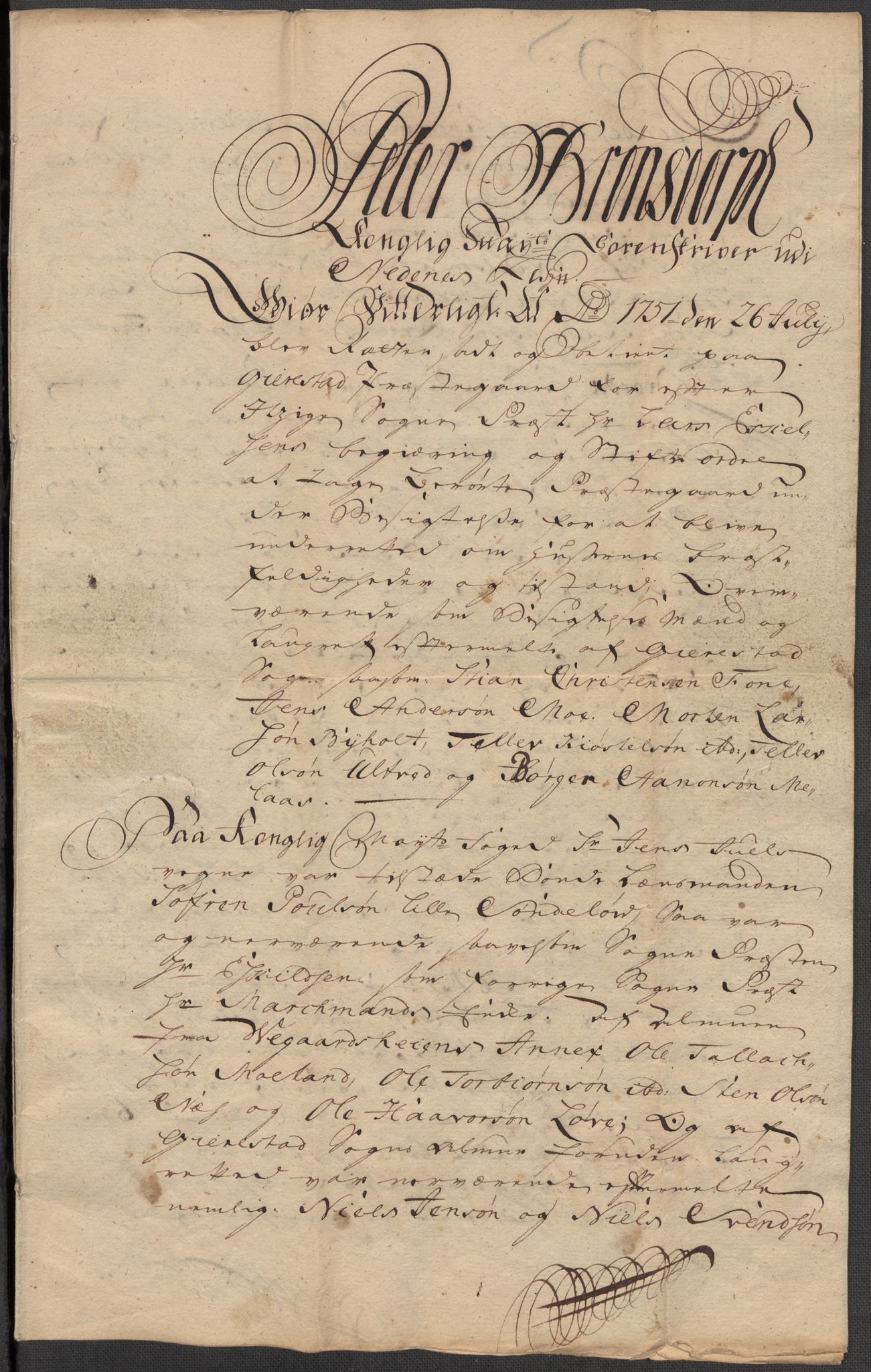 Riksarkivets diplomsamling, AV/RA-EA-5965/F15/L0030: Prestearkiv - Aust-Agder, 1641-1812, p. 115