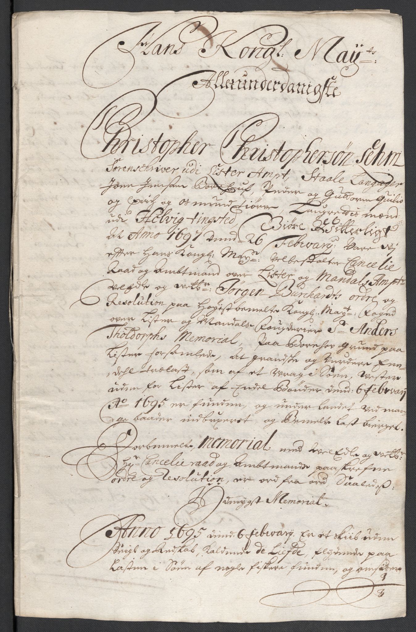 Rentekammeret inntil 1814, Reviderte regnskaper, Fogderegnskap, RA/EA-4092/R43/L2546: Fogderegnskap Lista og Mandal, 1696-1697, p. 55