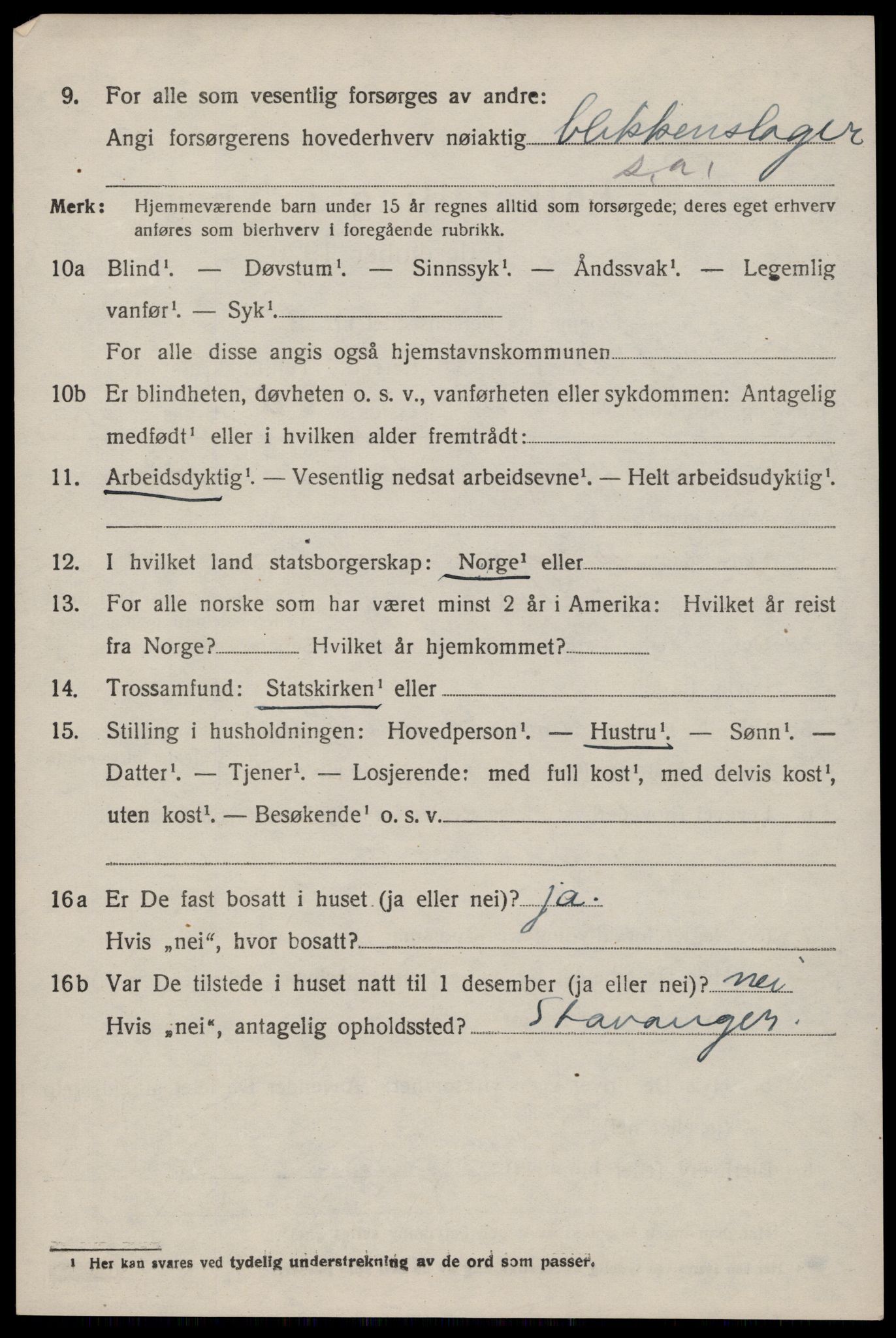 SAST, 1920 census for Høle, 1920, p. 1356