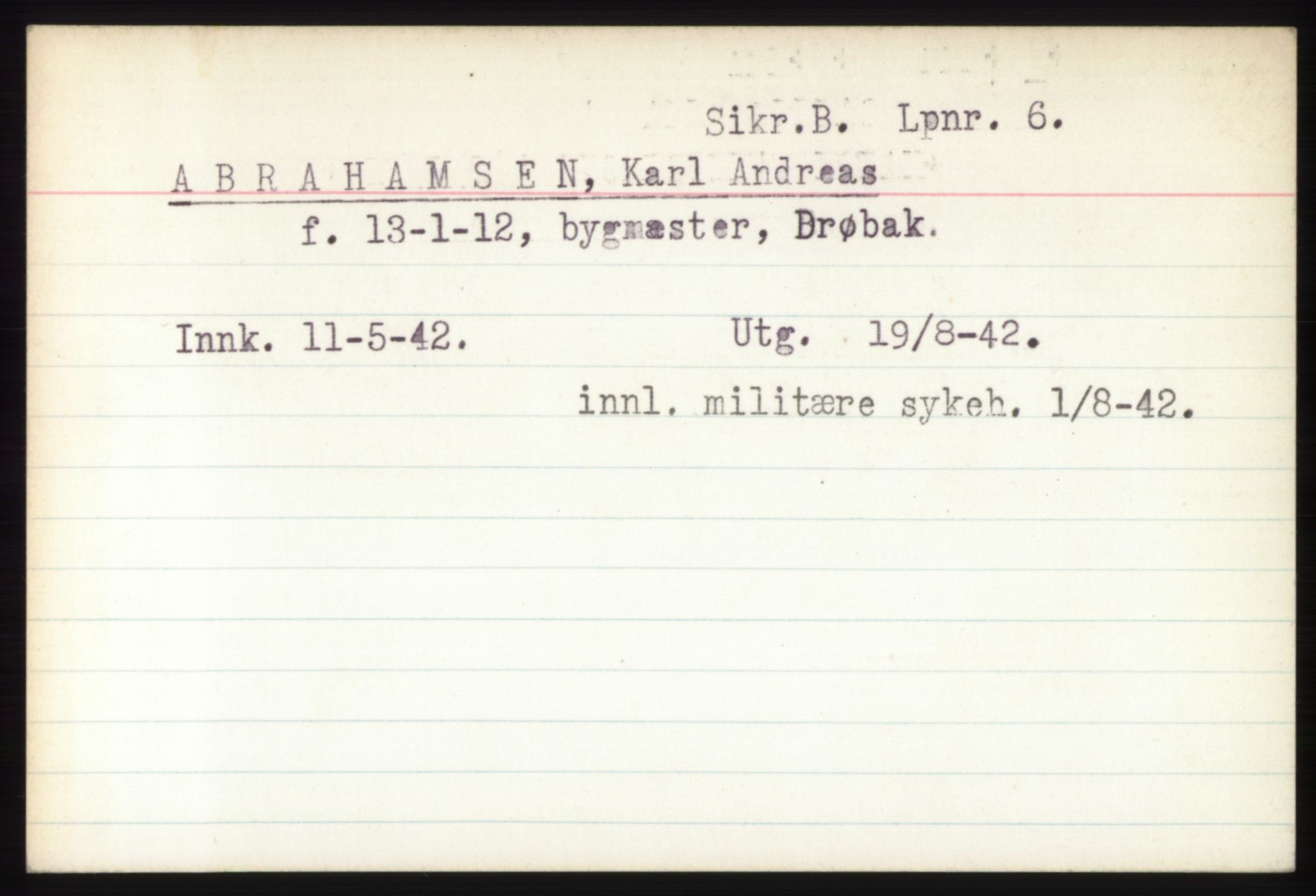 Statspolitiet - Hovedkontoret / Osloavdelingen, AV/RA-S-1329/C/Ck/Cke/L0002: Fangeregister; etternavn A - F, 1941-1945, p. 3