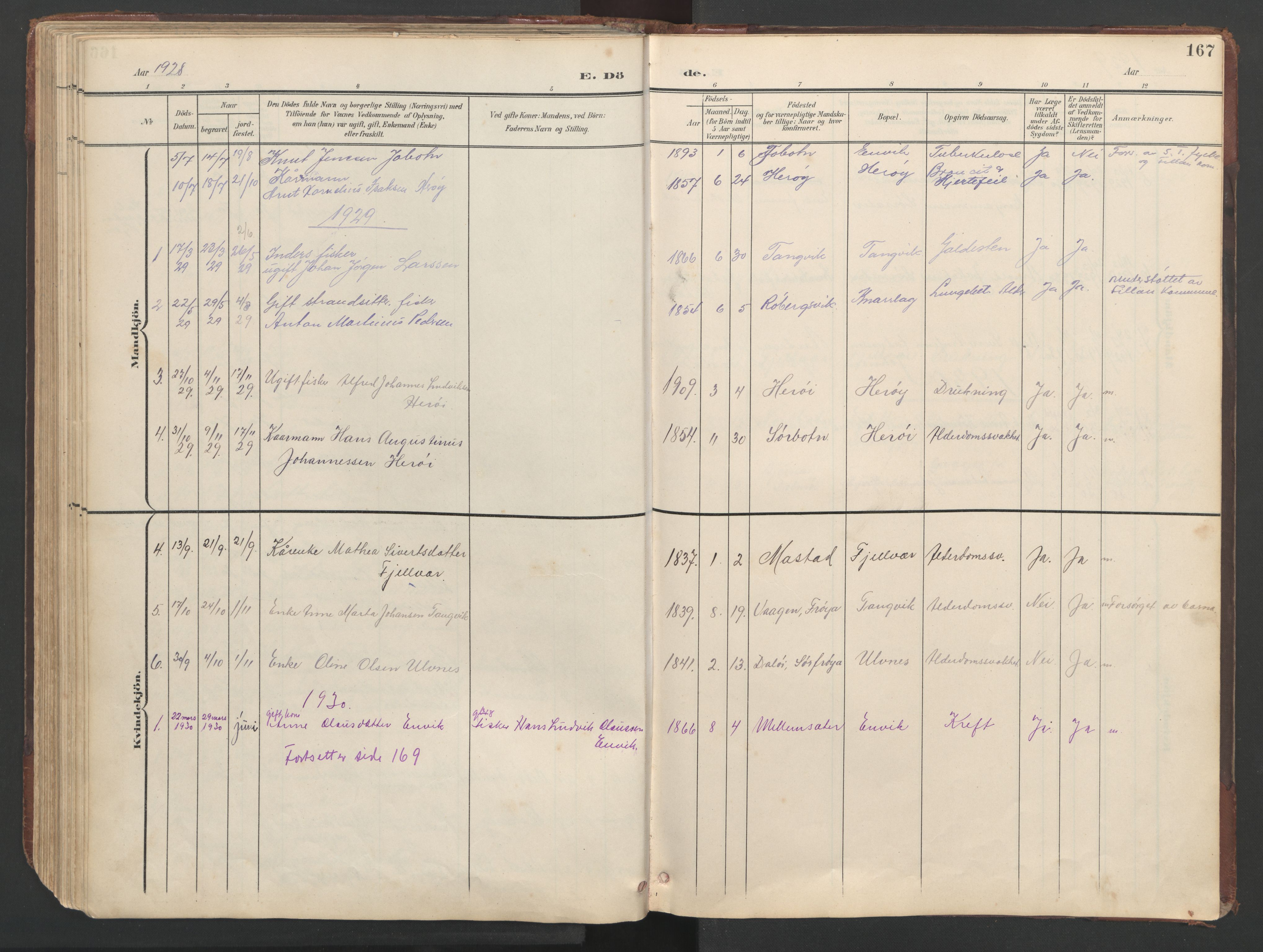 Ministerialprotokoller, klokkerbøker og fødselsregistre - Sør-Trøndelag, SAT/A-1456/638/L0571: Parish register (copy) no. 638C03, 1901-1930, p. 167