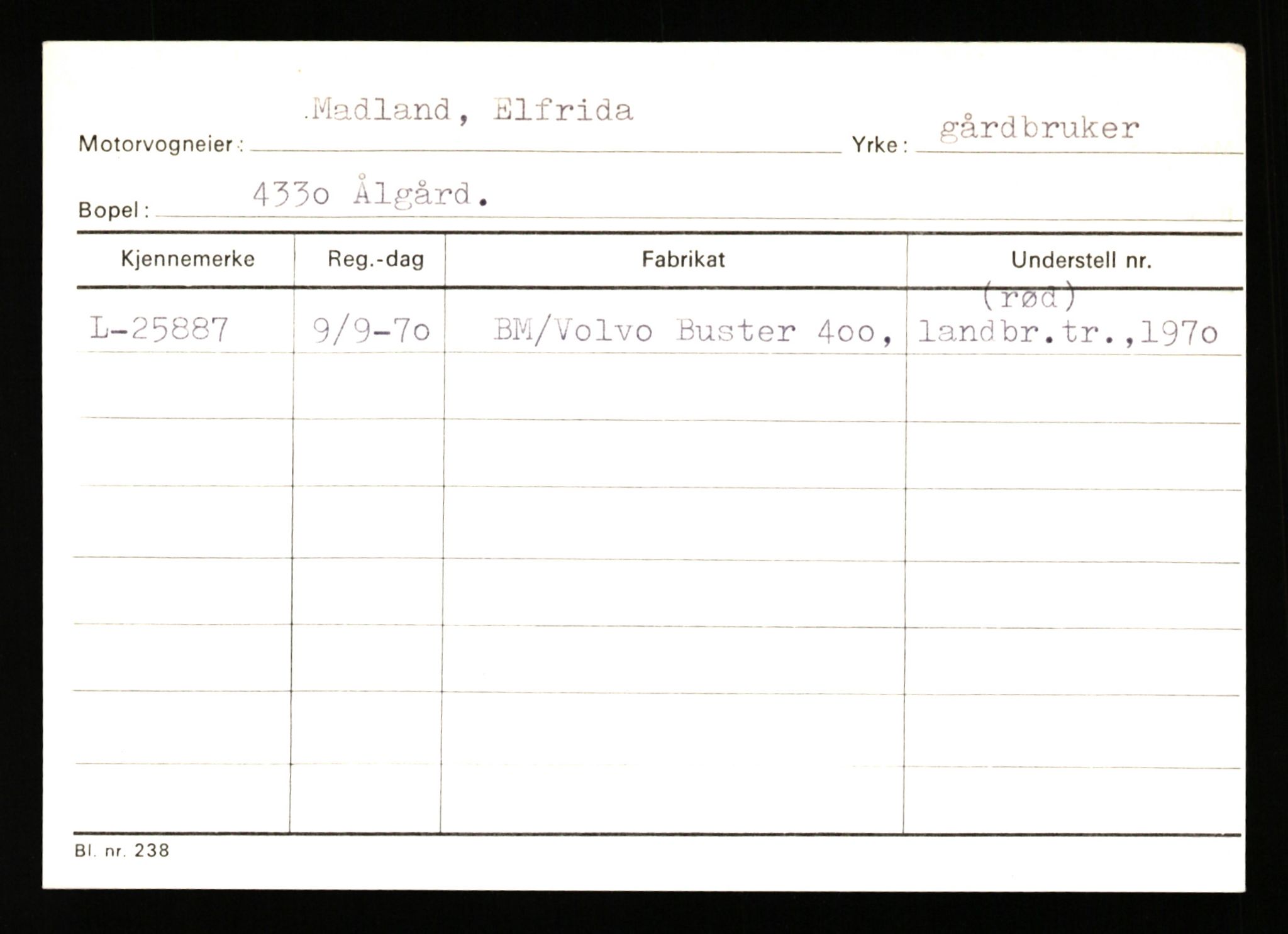 Stavanger trafikkstasjon, AV/SAST-A-101942/0/H/L0024: Lyberg - Melgård, 1930-1971, p. 1231