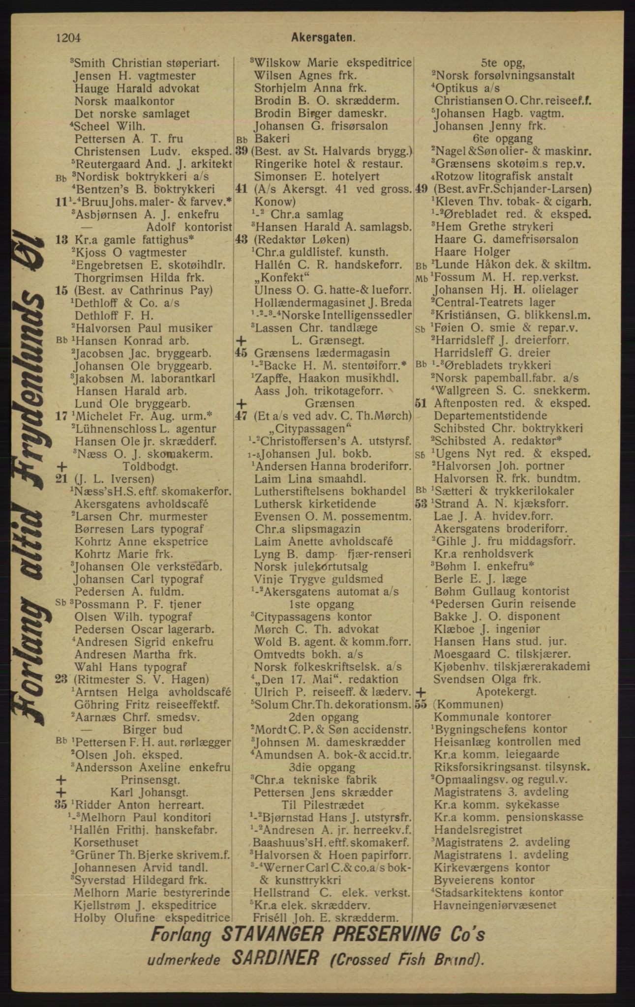 Kristiania/Oslo adressebok, PUBL/-, 1913, p. 1160