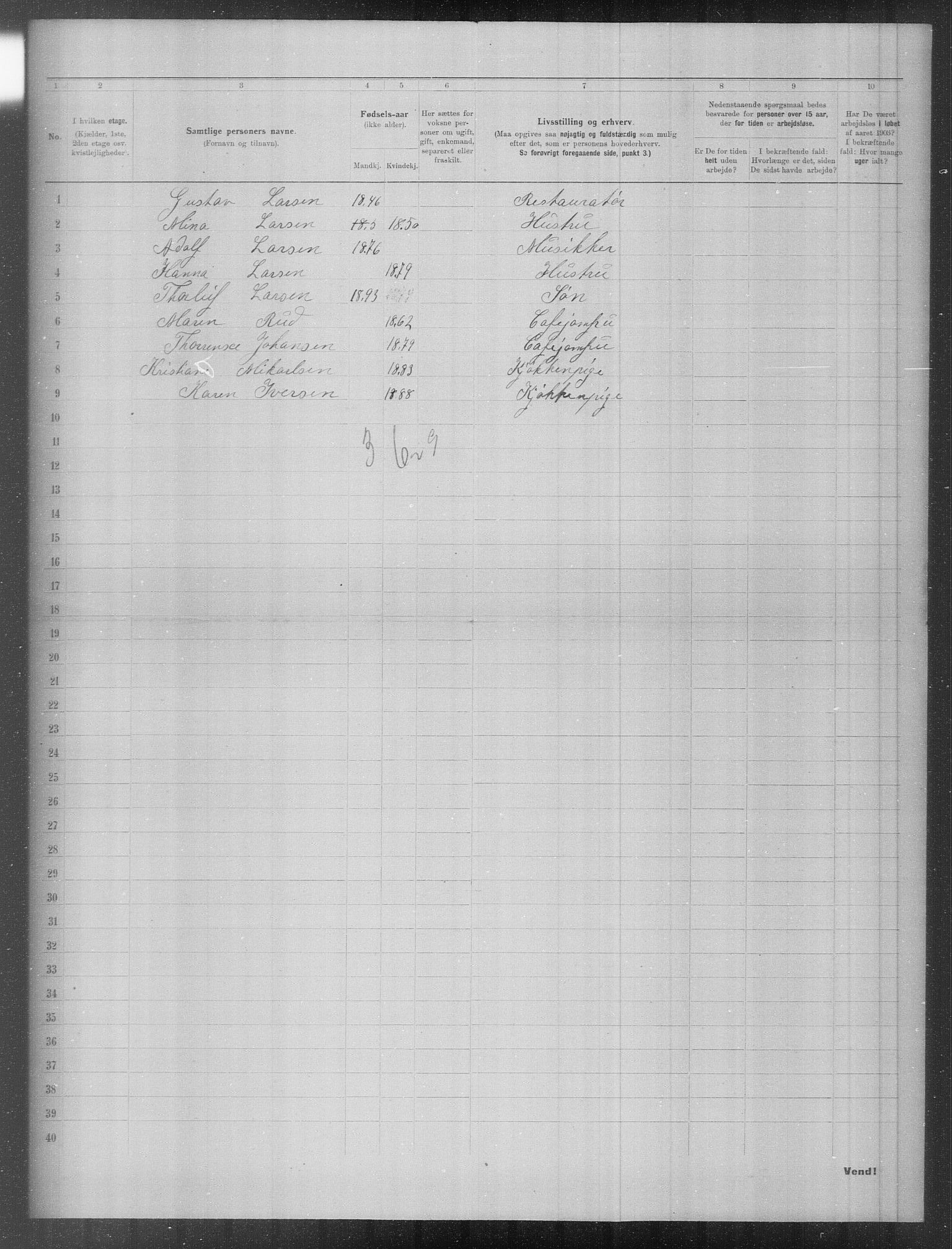 OBA, Municipal Census 1903 for Kristiania, 1903, p. 11348