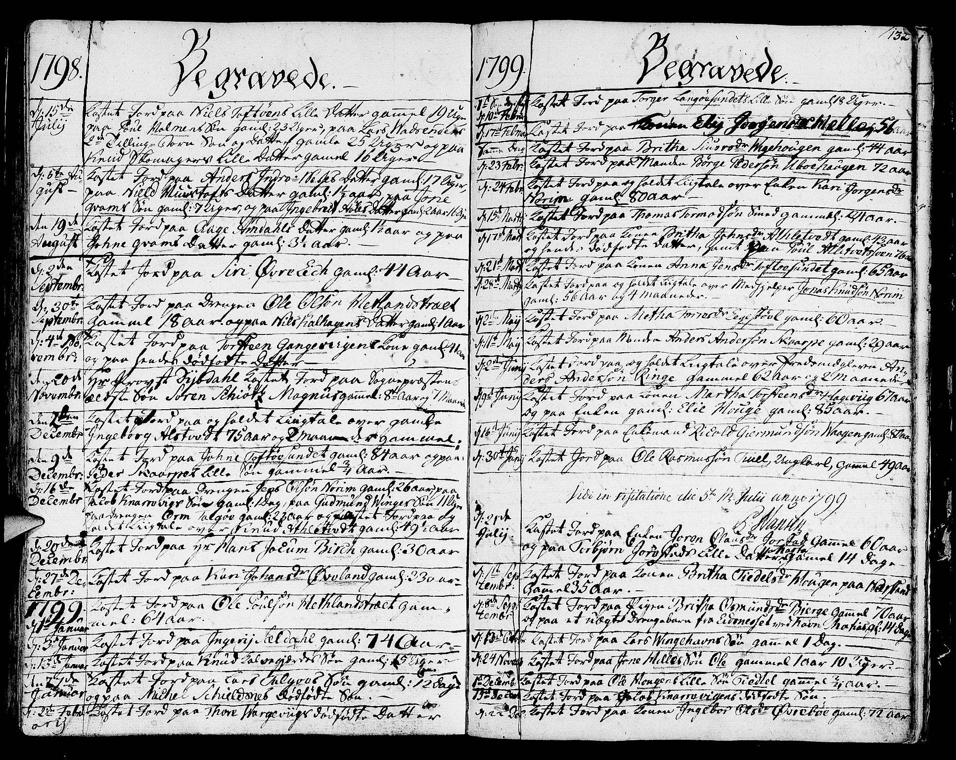 Nedstrand sokneprestkontor, SAST/A-101841/01/IV: Parish register (official) no. A 5, 1795-1816, p. 132