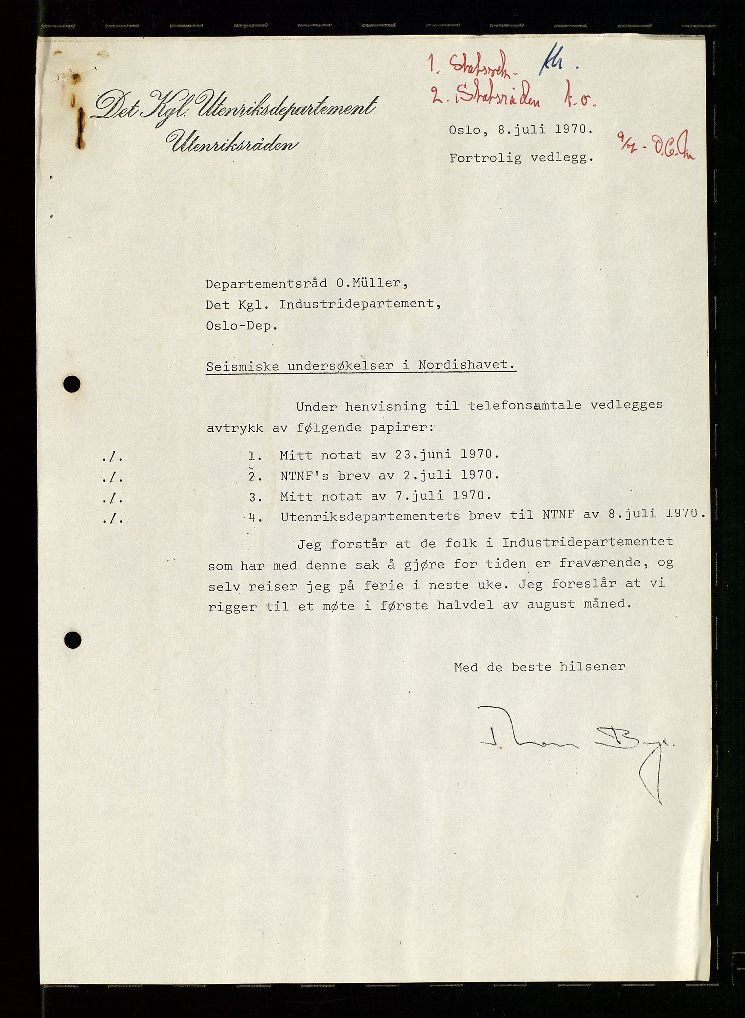 Industridepartementet, Oljekontoret, AV/SAST-A-101348/Dc/L0003: Ekofisk prosjekt, utbygging av Ekofiskfeltet, diverse, 1970-1972