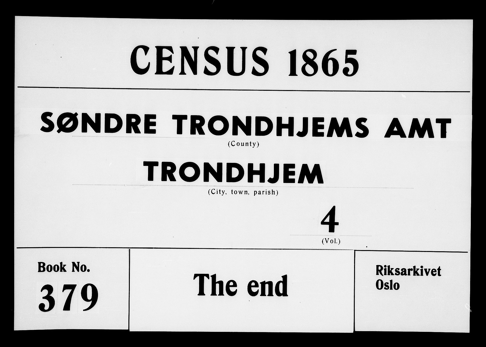 RA, 1865 census for Trondheim, 1865, p. 2078