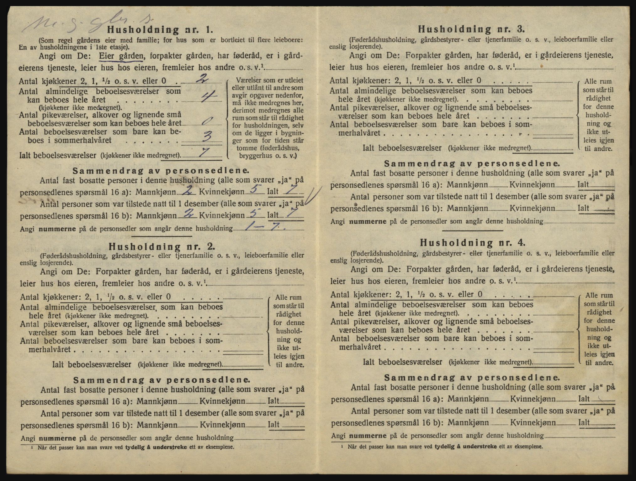 SAO, 1920 census for Eidsberg, 1920, p. 664