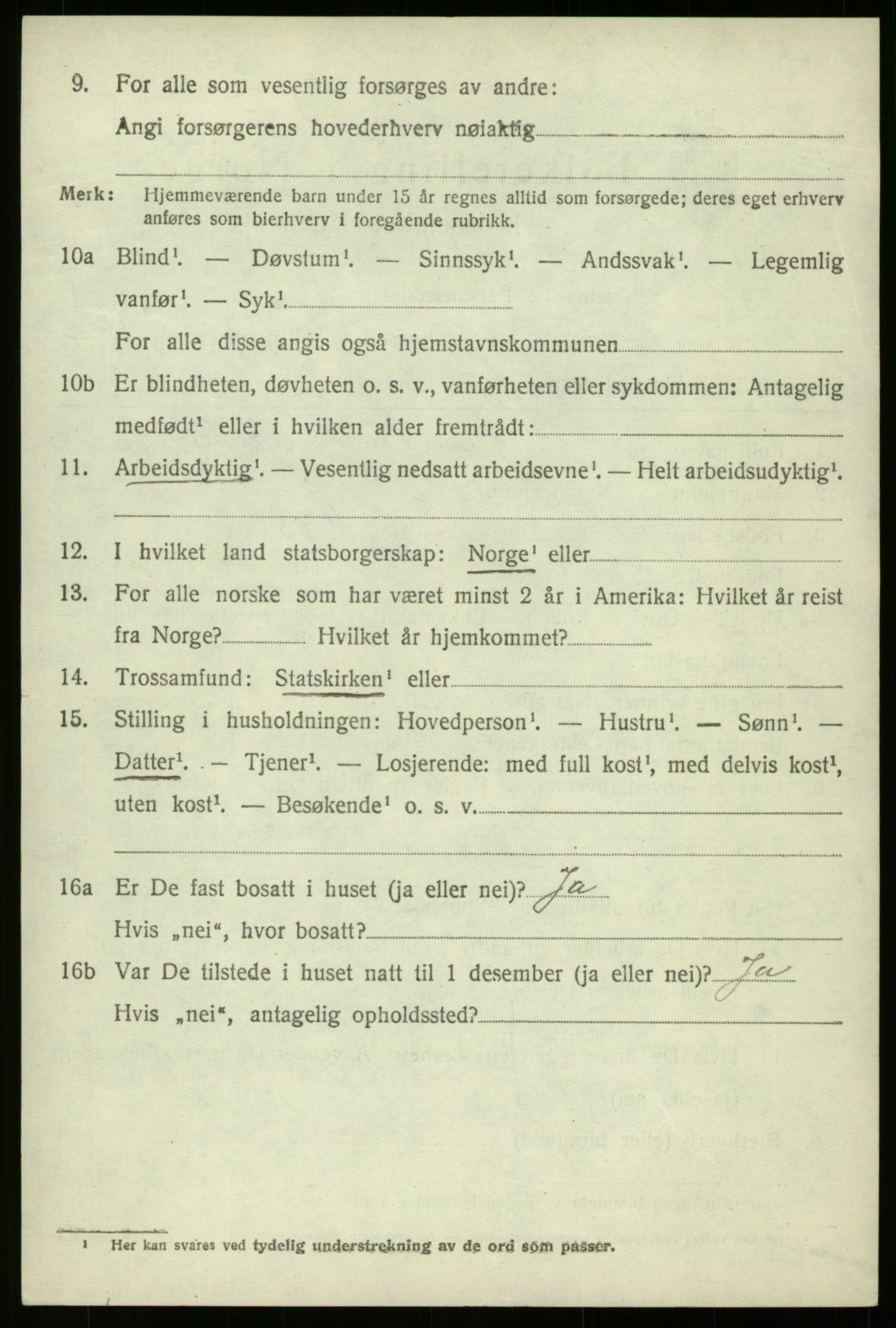 SAB, 1920 census for Davik, 1920, p. 5800