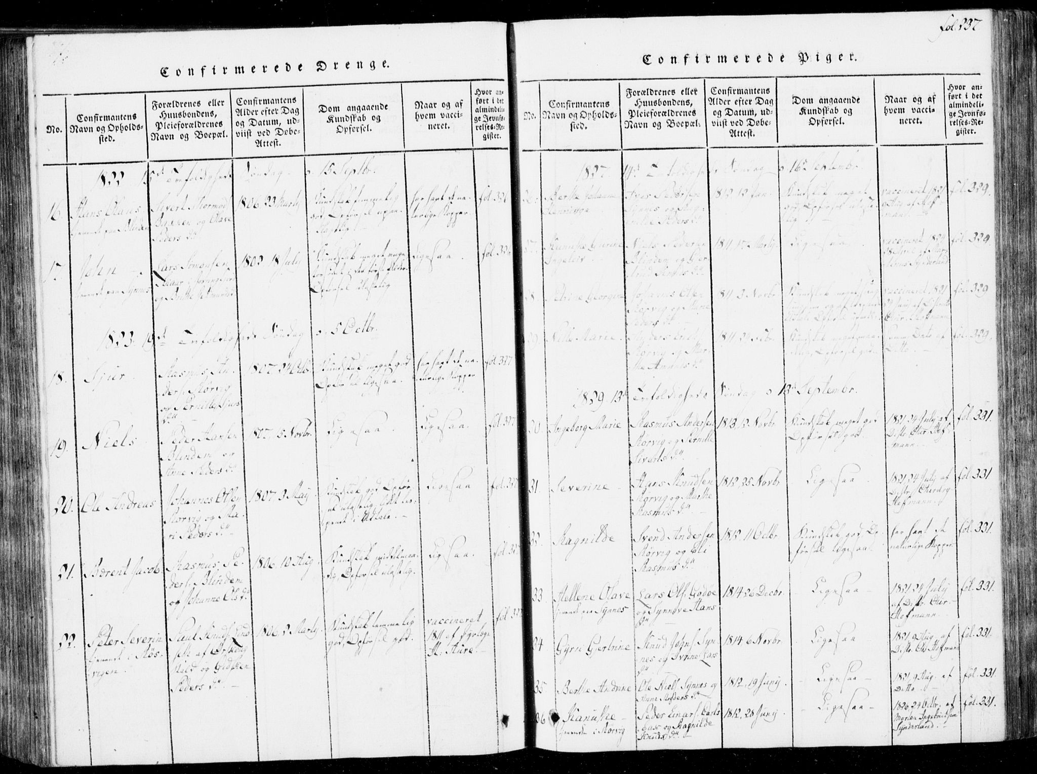 Ministerialprotokoller, klokkerbøker og fødselsregistre - Møre og Romsdal, SAT/A-1454/537/L0517: Parish register (official) no. 537A01, 1818-1862, p. 237