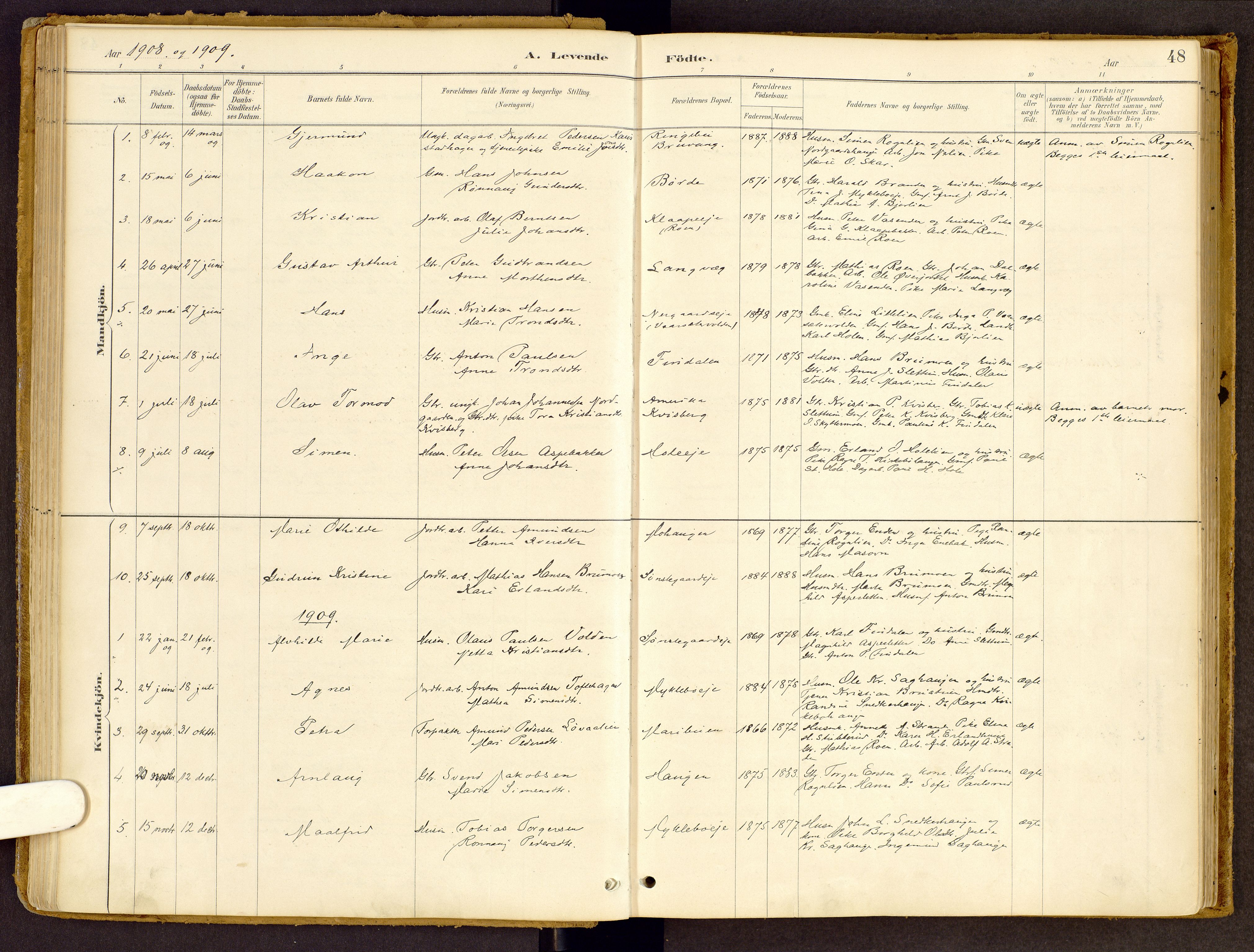 Vestre Gausdal prestekontor, SAH/PREST-094/H/Ha/Haa/L0002: Parish register (official) no. 2, 1887-1918, p. 48