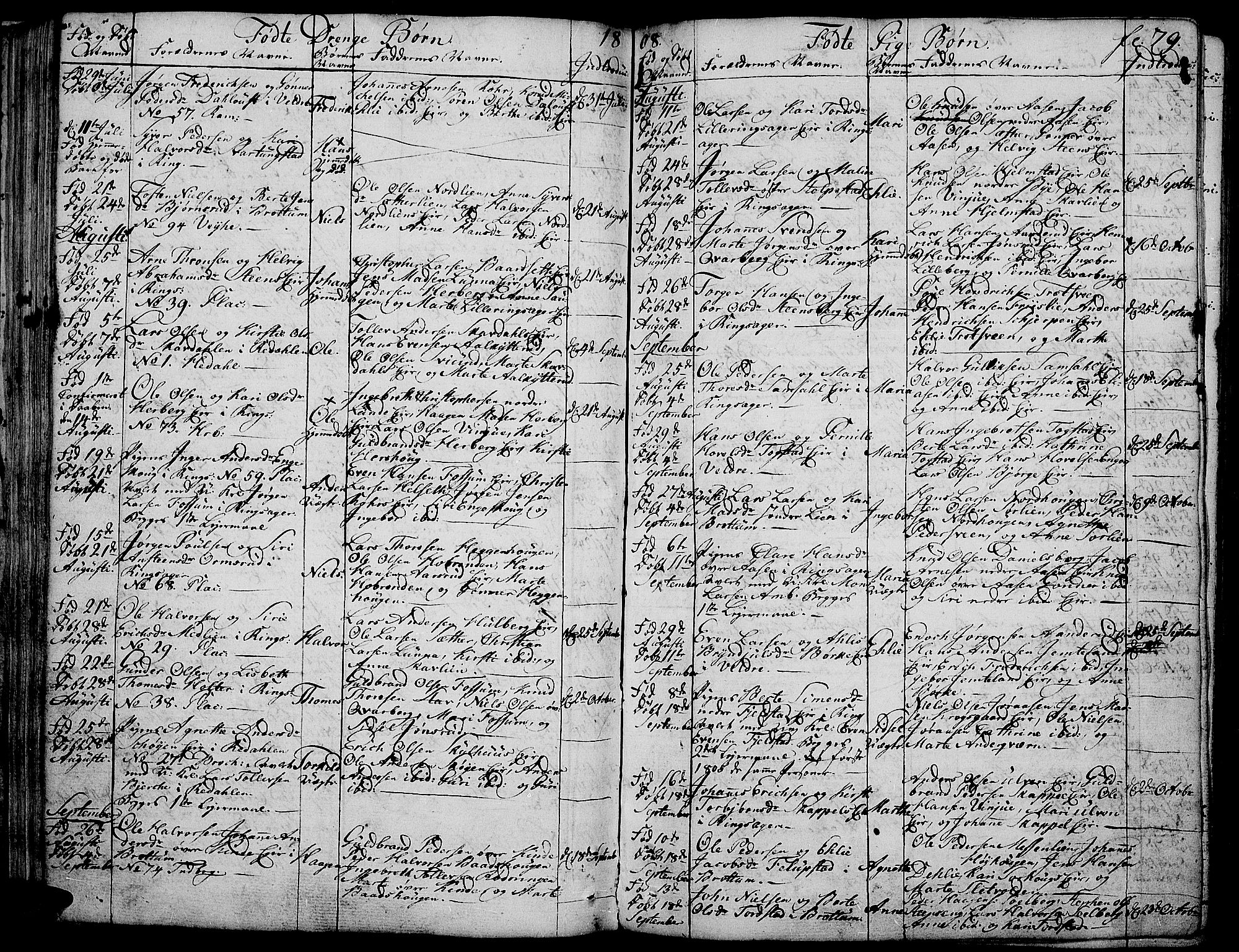 Ringsaker prestekontor, AV/SAH-PREST-014/K/Ka/L0004: Parish register (official) no. 4, 1799-1814, p. 79