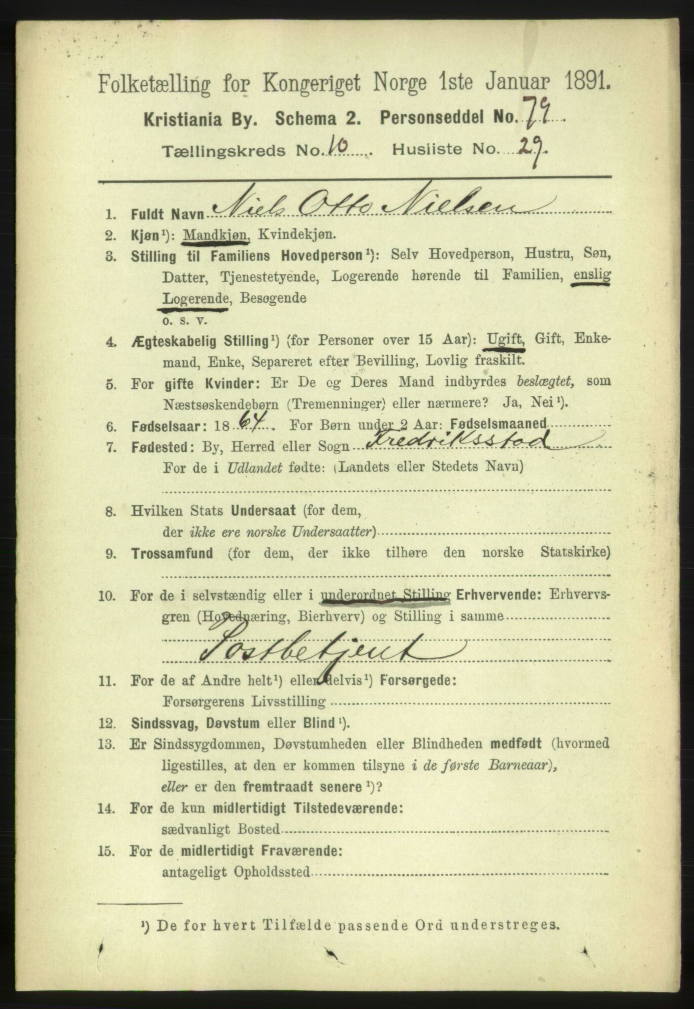 RA, 1891 census for 0301 Kristiania, 1891, p. 4797