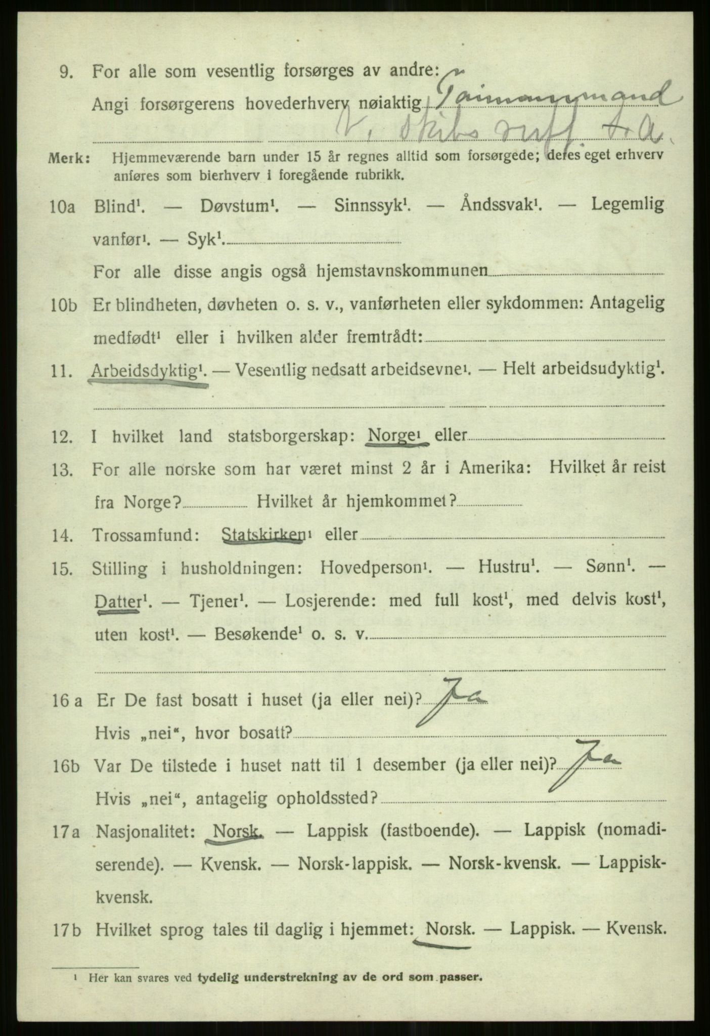 SATØ, 1920 census for Tromsøysund, 1920, p. 13671