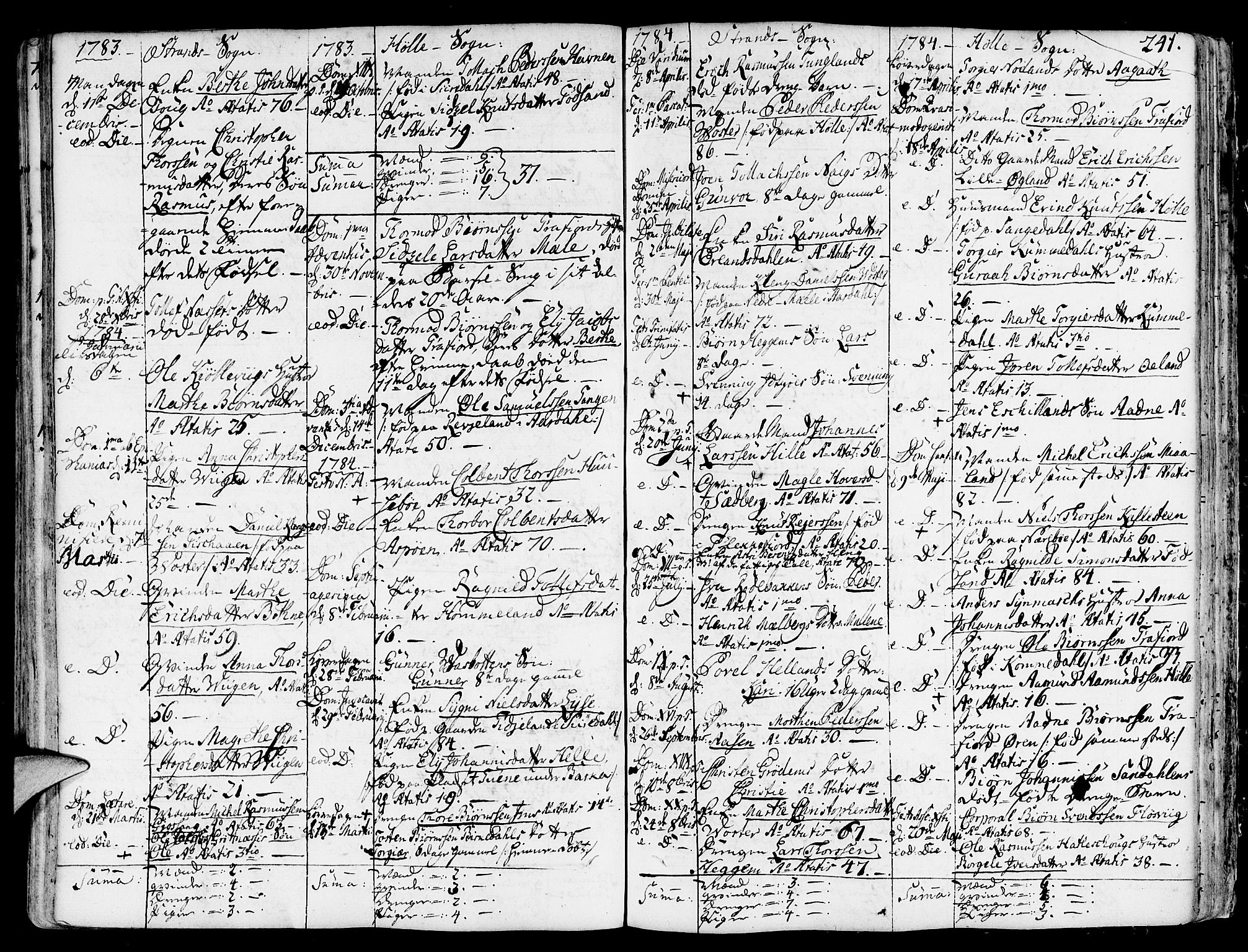 Strand sokneprestkontor, SAST/A-101828/H/Ha/Haa/L0003: Parish register (official) no. A 3, 1769-1816, p. 241