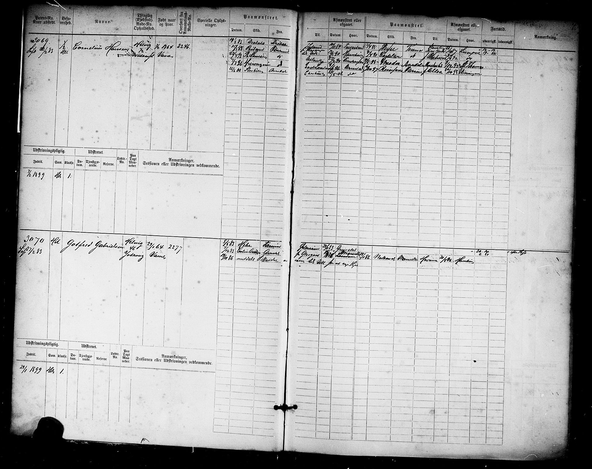 Farsund mønstringskrets, AV/SAK-2031-0017/F/Fb/L0019: Hovedrulle nr 3067-3832, Z-11, 1882-1922, p. 4