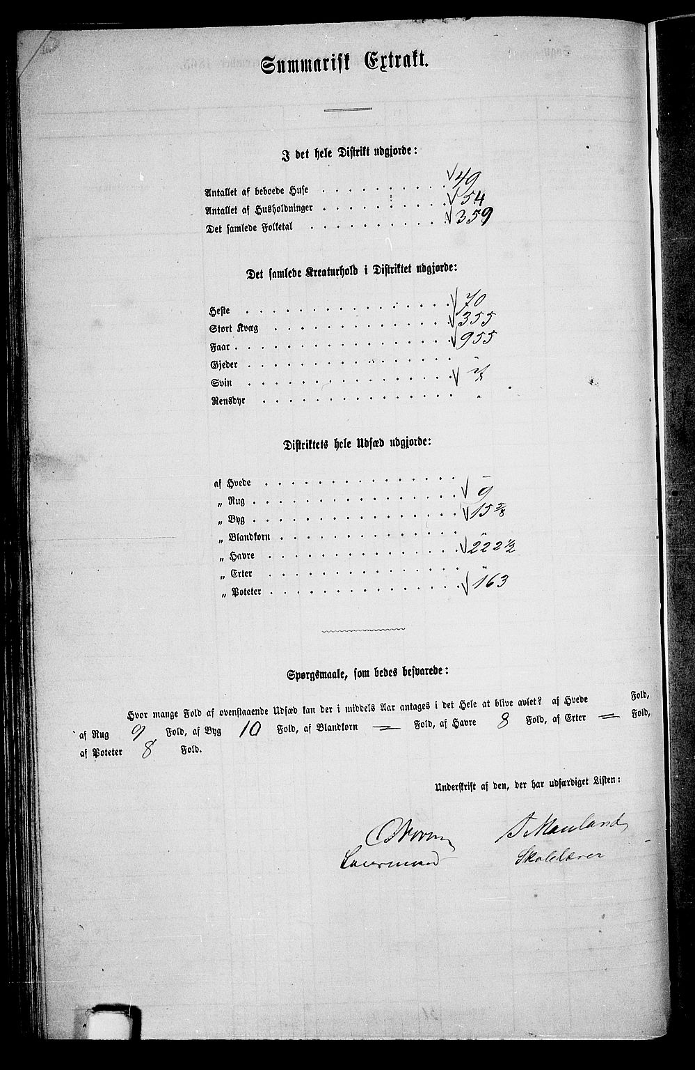 RA, 1865 census for Lye, 1865, p. 91