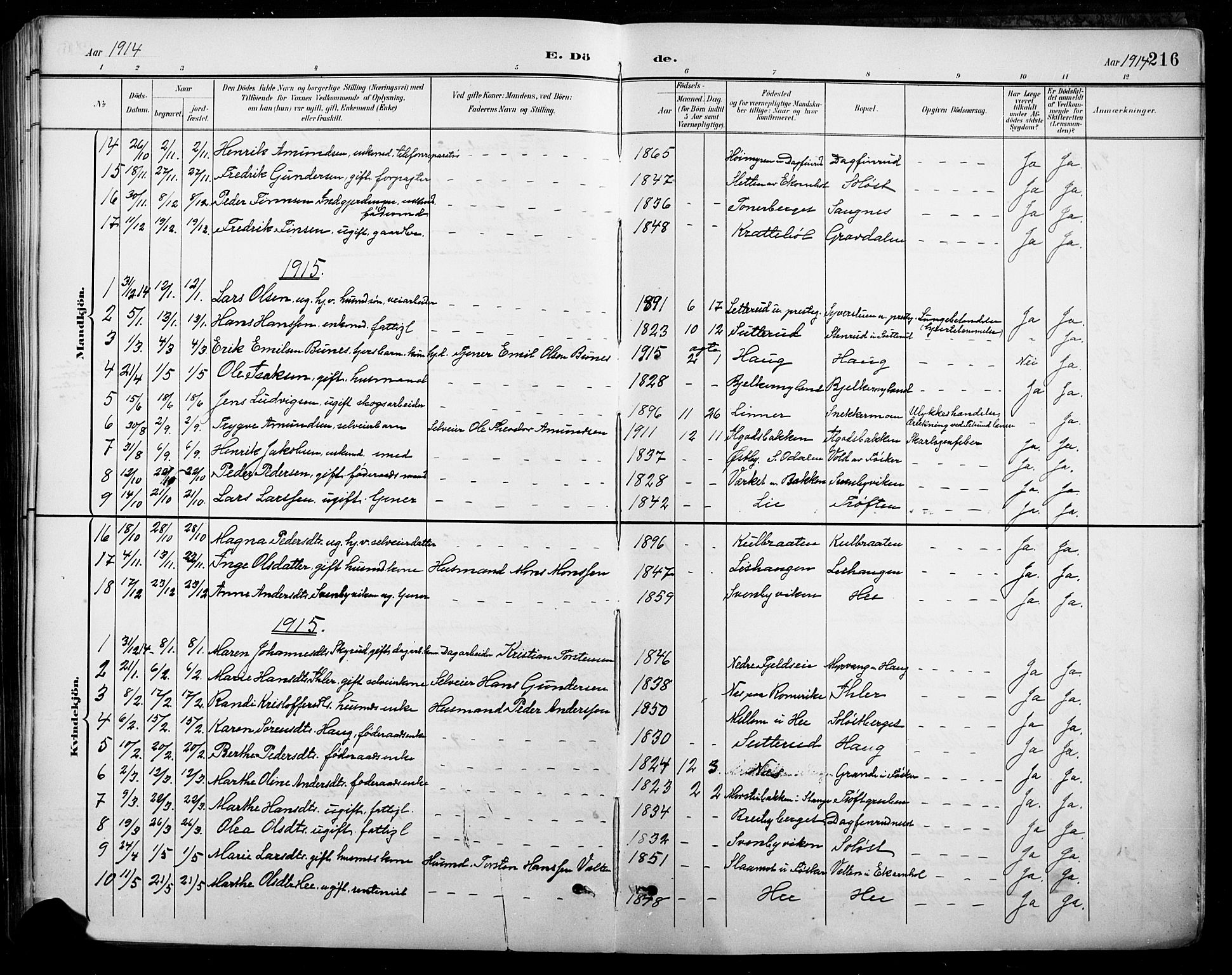 Nord-Odal prestekontor, AV/SAH-PREST-032/H/Ha/Hab/L0003: Parish register (copy) no. 3, 1895-1923, p. 216