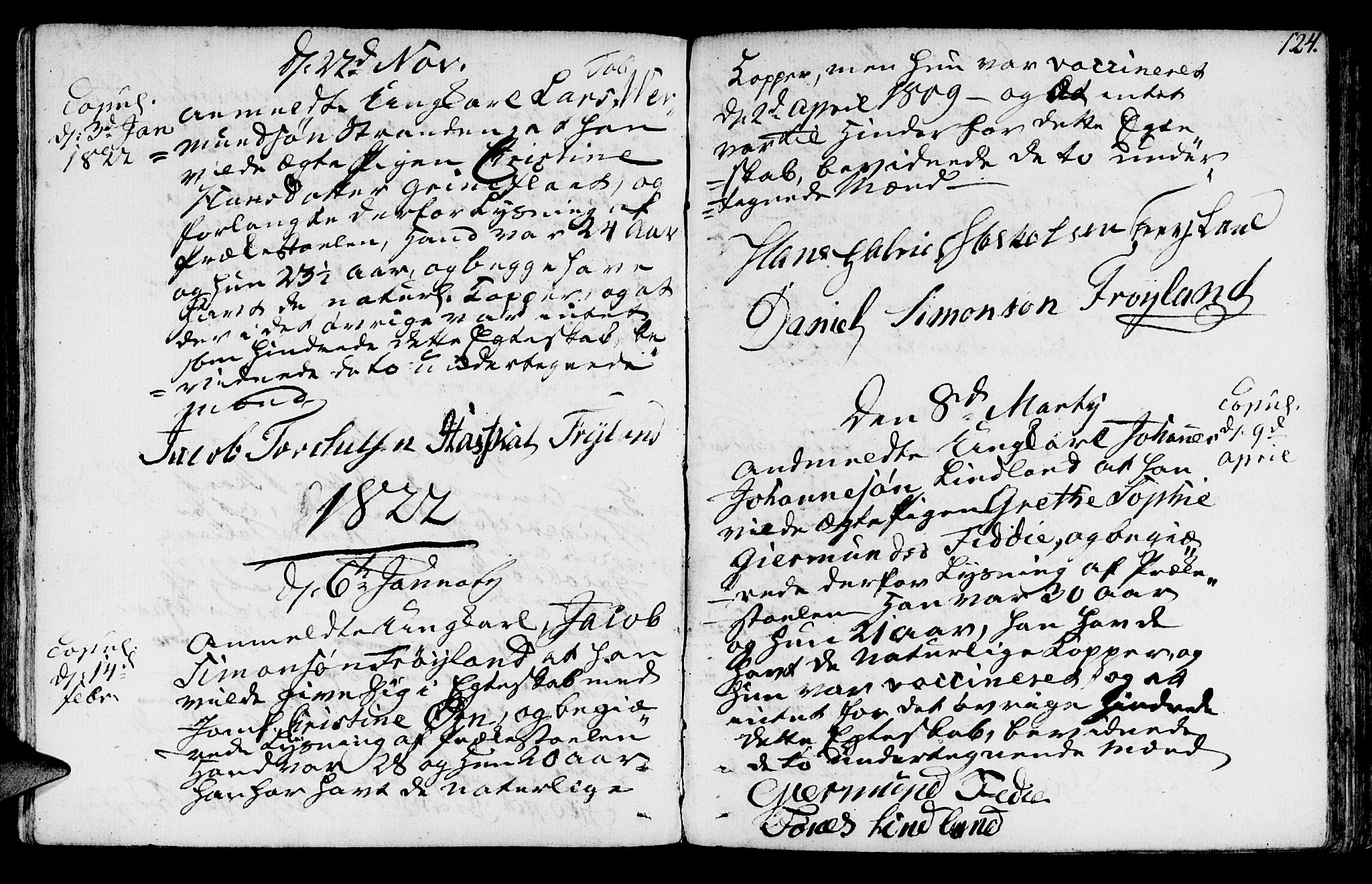 Sokndal sokneprestkontor, SAST/A-101808: Parish register (official) no. A 5, 1806-1826, p. 124