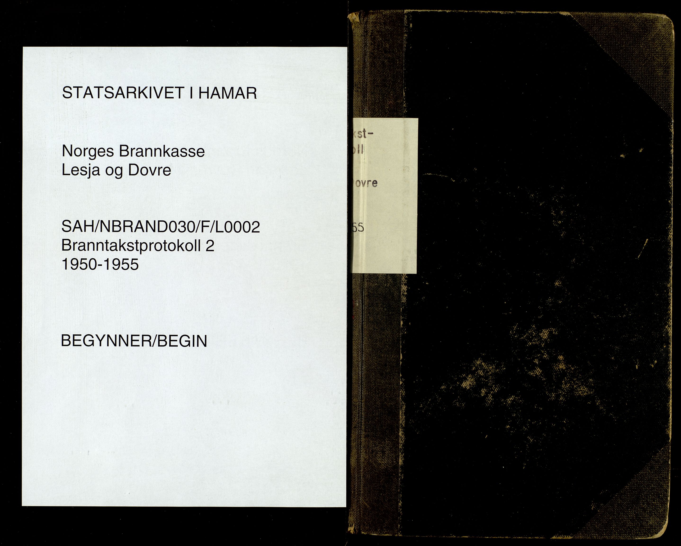 Norges Brannkasse, Lesja og Dovre, SAH/NBRAND-030/F/L0002: Branntakstprotokoll, 1950-1955