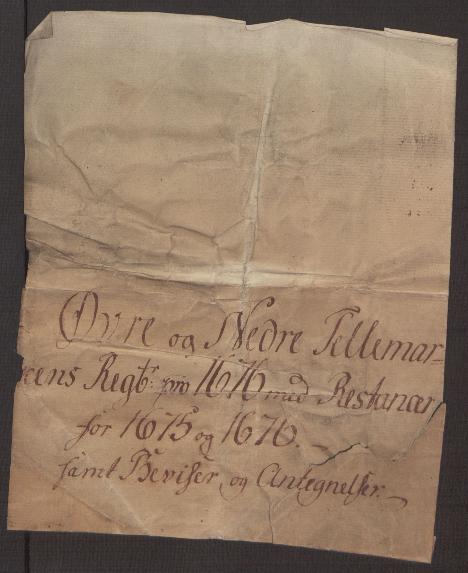 Rentekammeret inntil 1814, Reviderte regnskaper, Fogderegnskap, AV/RA-EA-4092/R35/L2066: Fogderegnskap Øvre og Nedre Telemark, 1676, p. 4