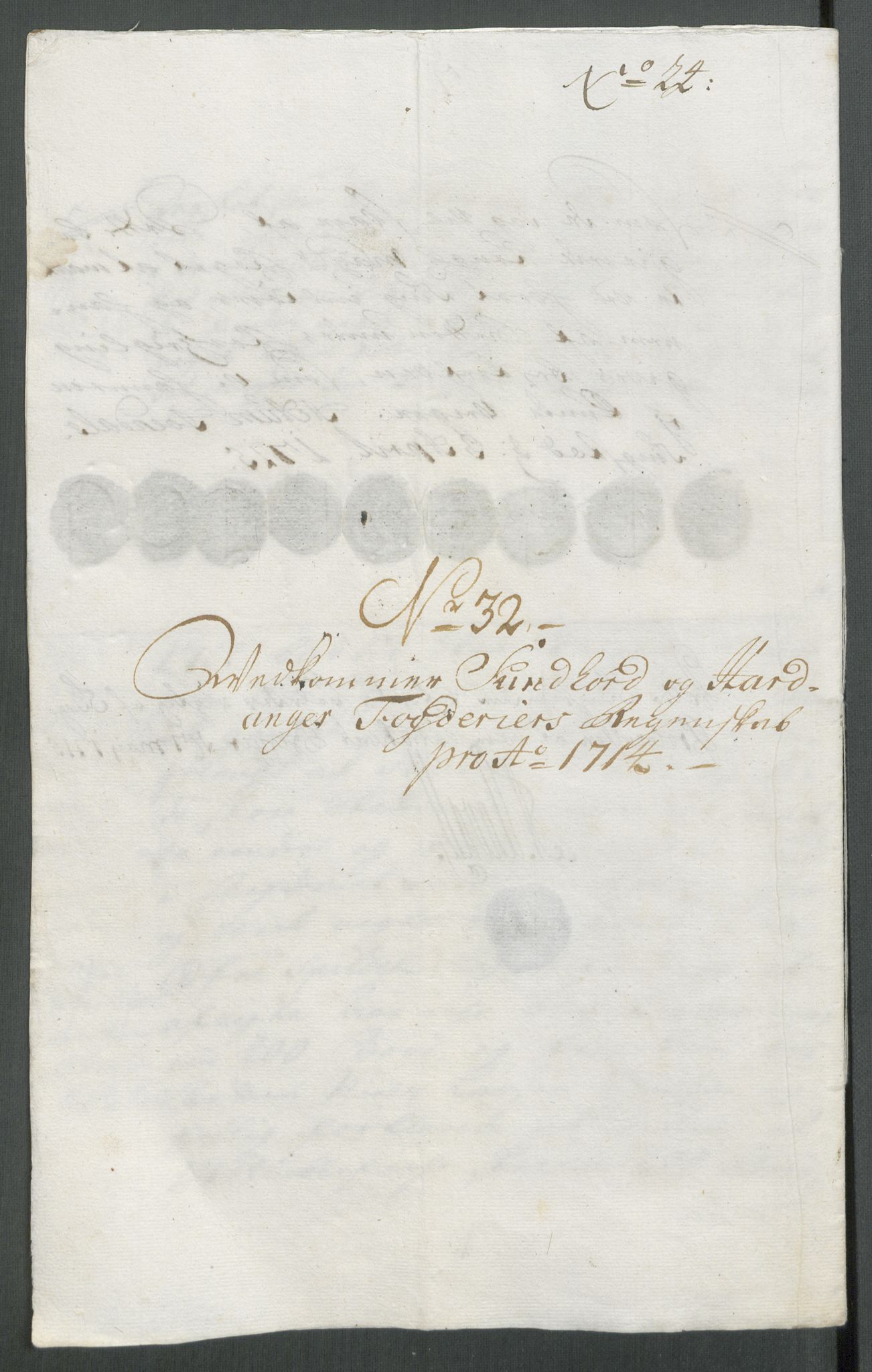 Rentekammeret inntil 1814, Reviderte regnskaper, Fogderegnskap, AV/RA-EA-4092/R48/L2990: Fogderegnskap Sunnhordland og Hardanger, 1714, p. 262