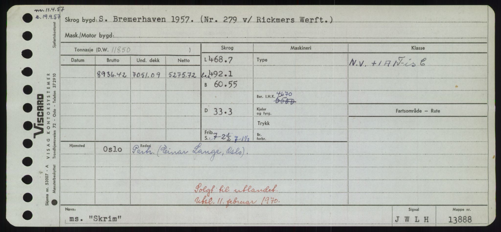 Sjøfartsdirektoratet med forløpere, Skipsmålingen, RA/S-1627/H/Hd/L0034: Fartøy, Sk-Slå, p. 279