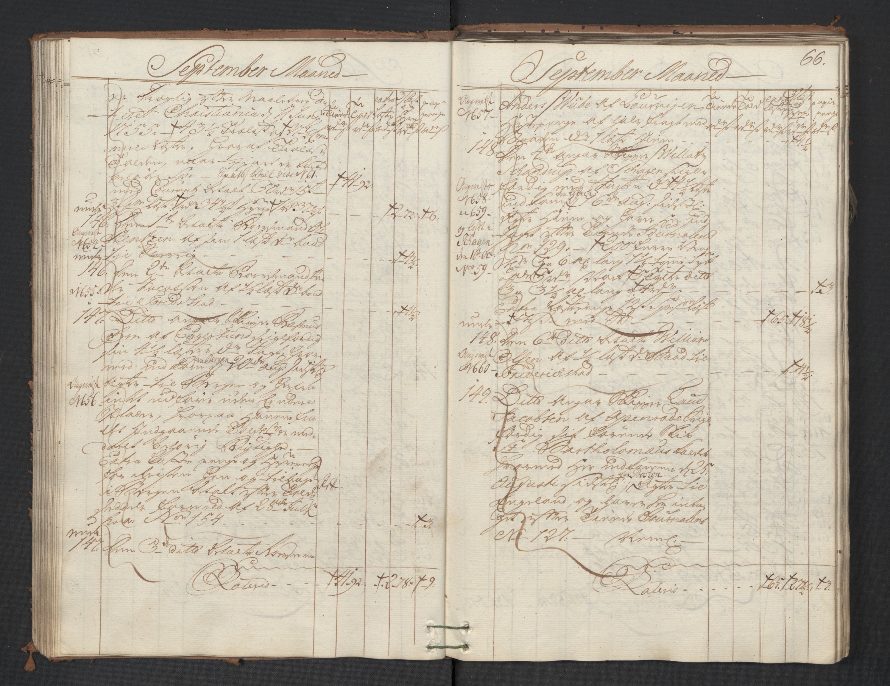 Generaltollkammeret, tollregnskaper, AV/RA-EA-5490/R01/L0047/0001: Tollregnskaper Fredrikshald / Utgående hovedtollbok, 1762, p. 65b-66a