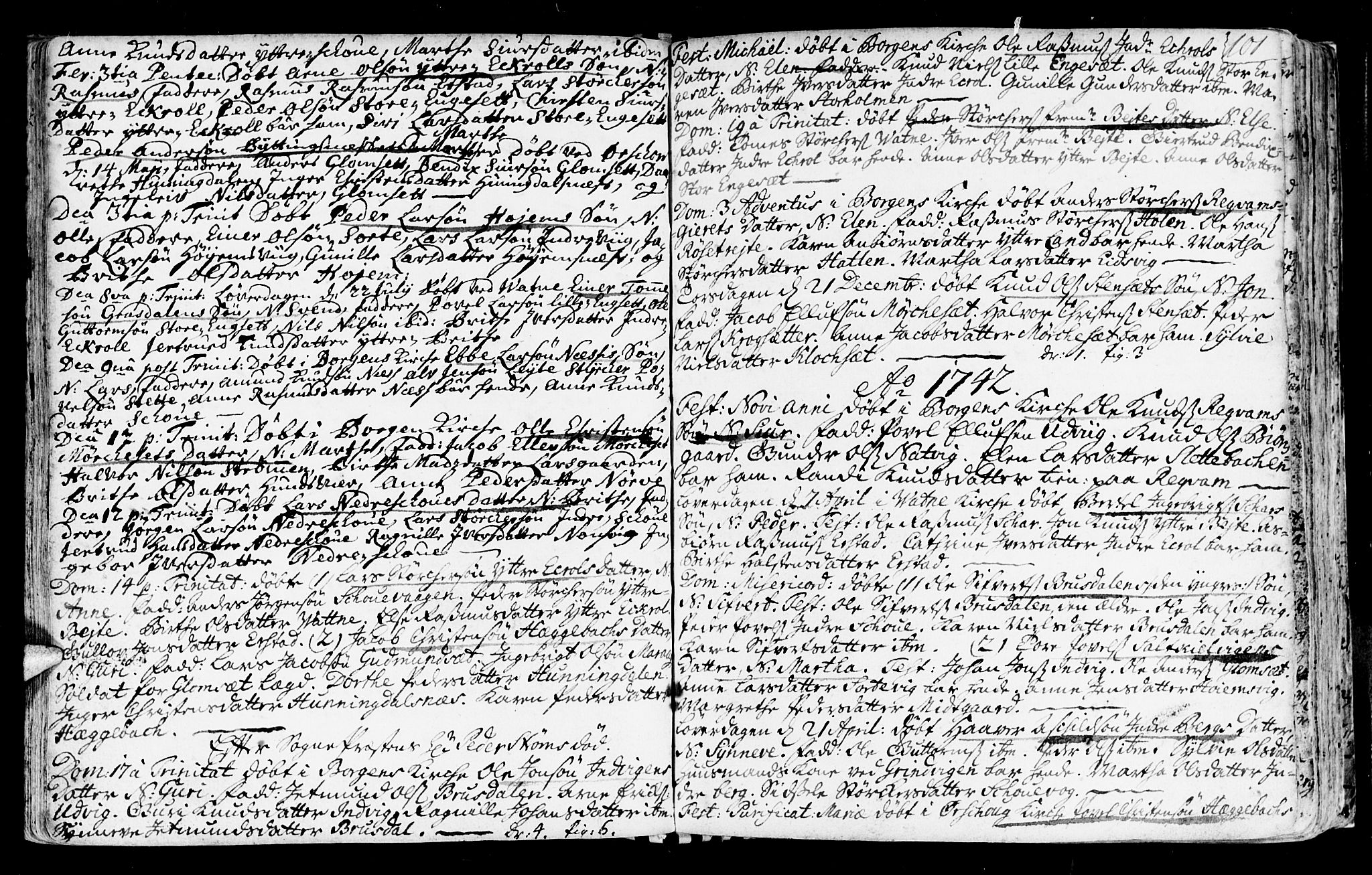 Ministerialprotokoller, klokkerbøker og fødselsregistre - Møre og Romsdal, SAT/A-1454/524/L0349: Parish register (official) no. 524A01, 1698-1779, p. 101