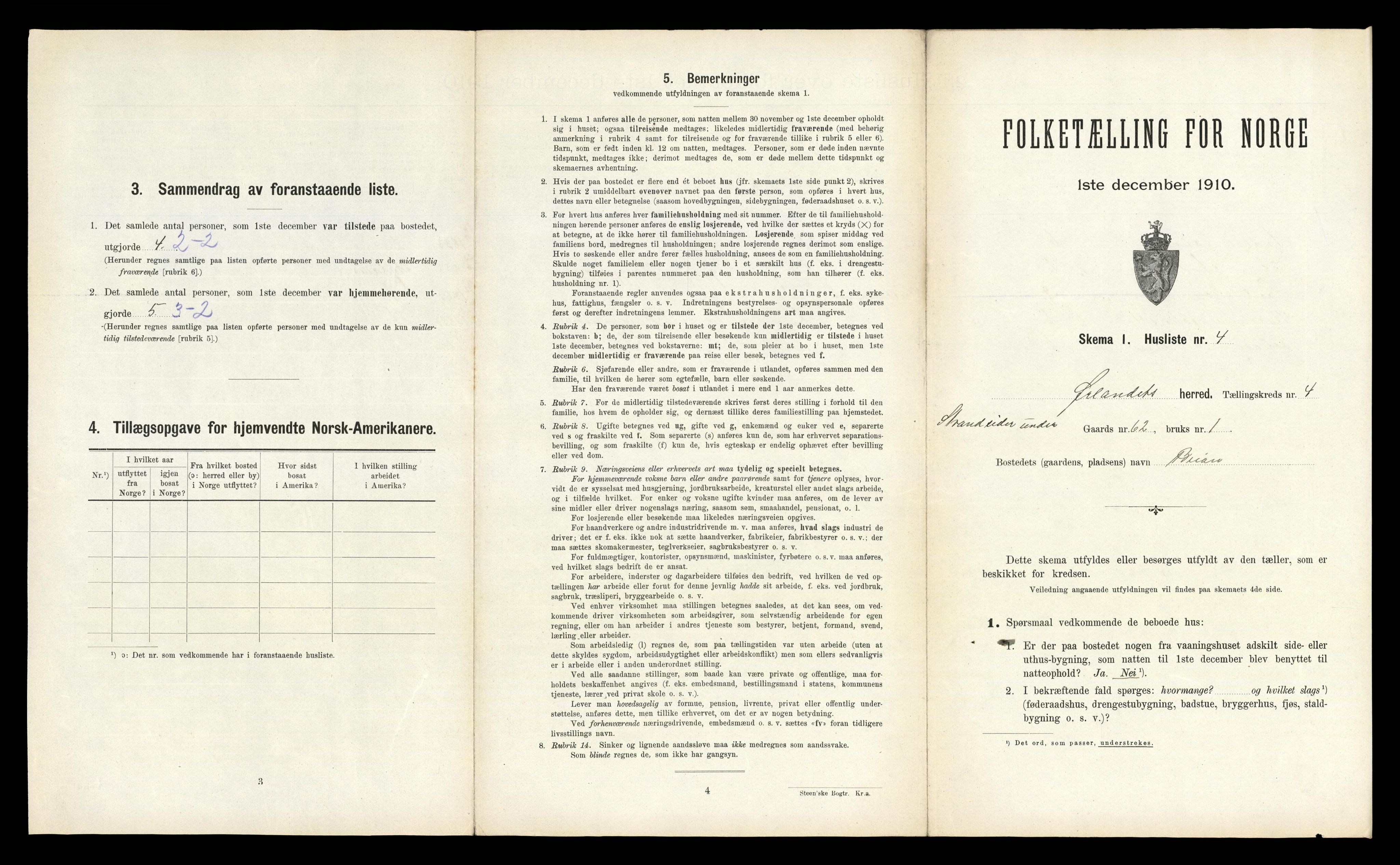 RA, 1910 census for Ørland, 1910, p. 231