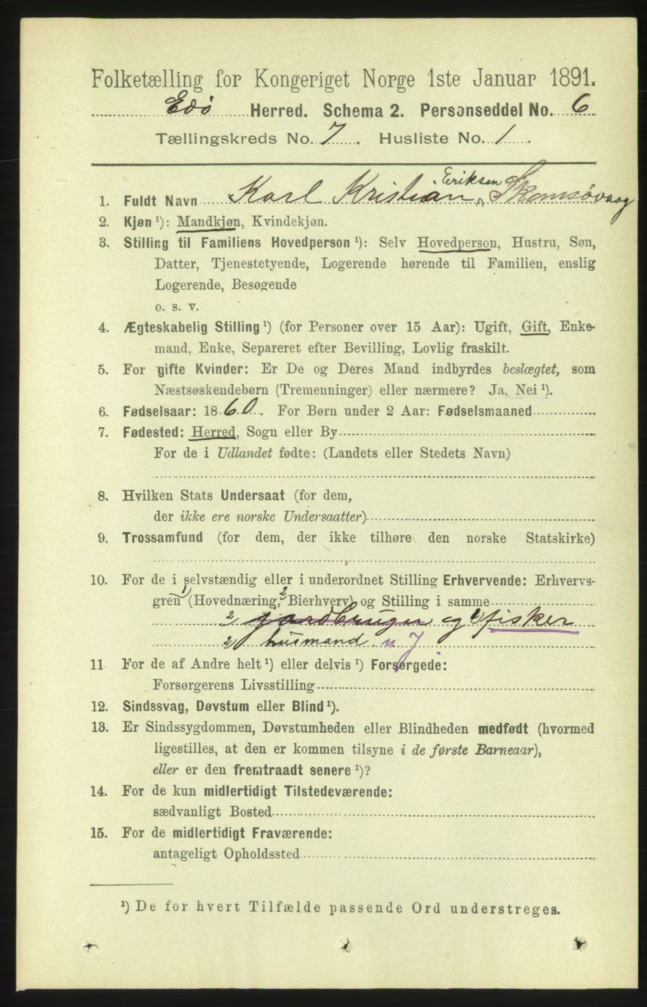 RA, 1891 census for 1573 Edøy, 1891, p. 1591