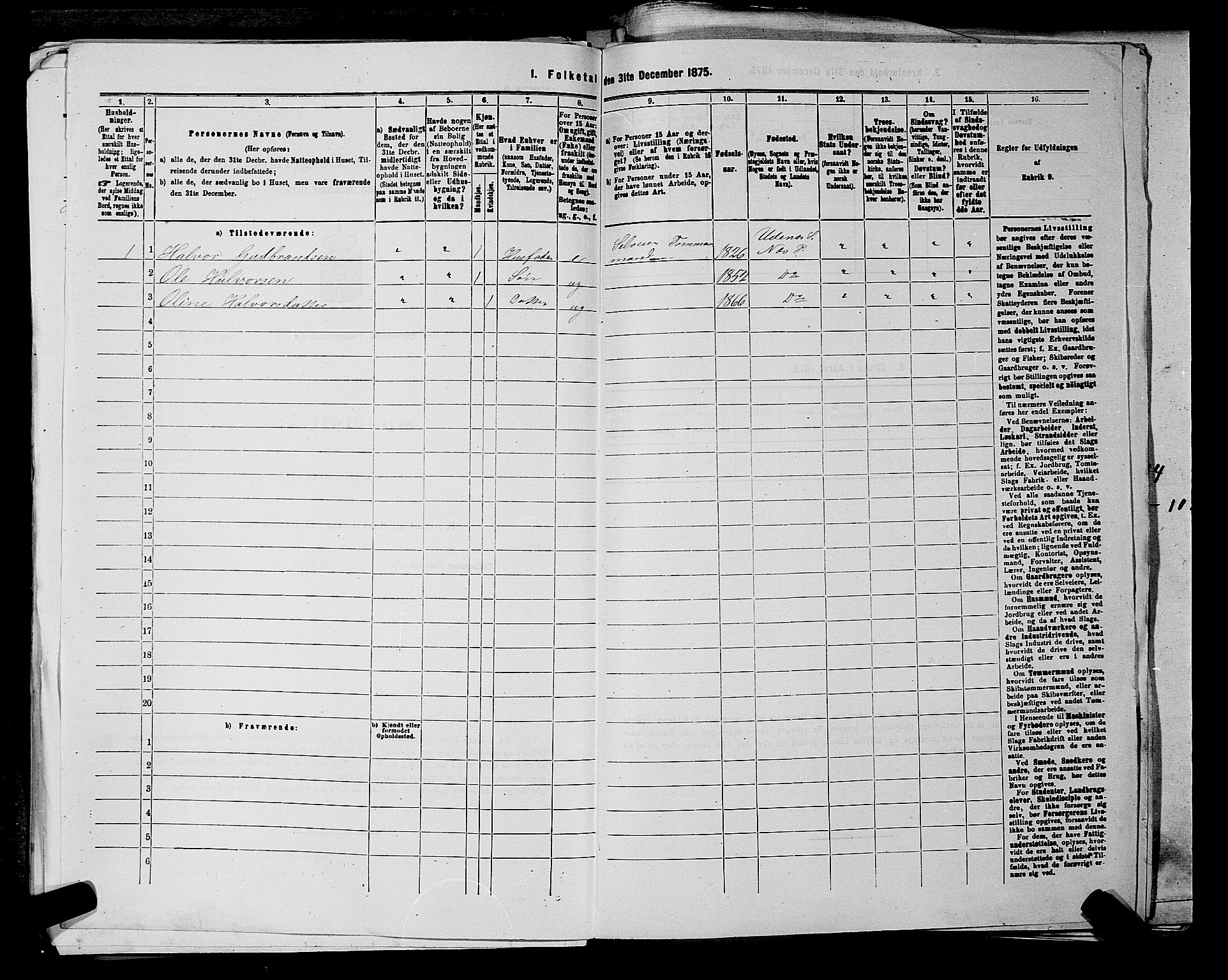 RA, 1875 census for 0236P Nes, 1875, p. 2479