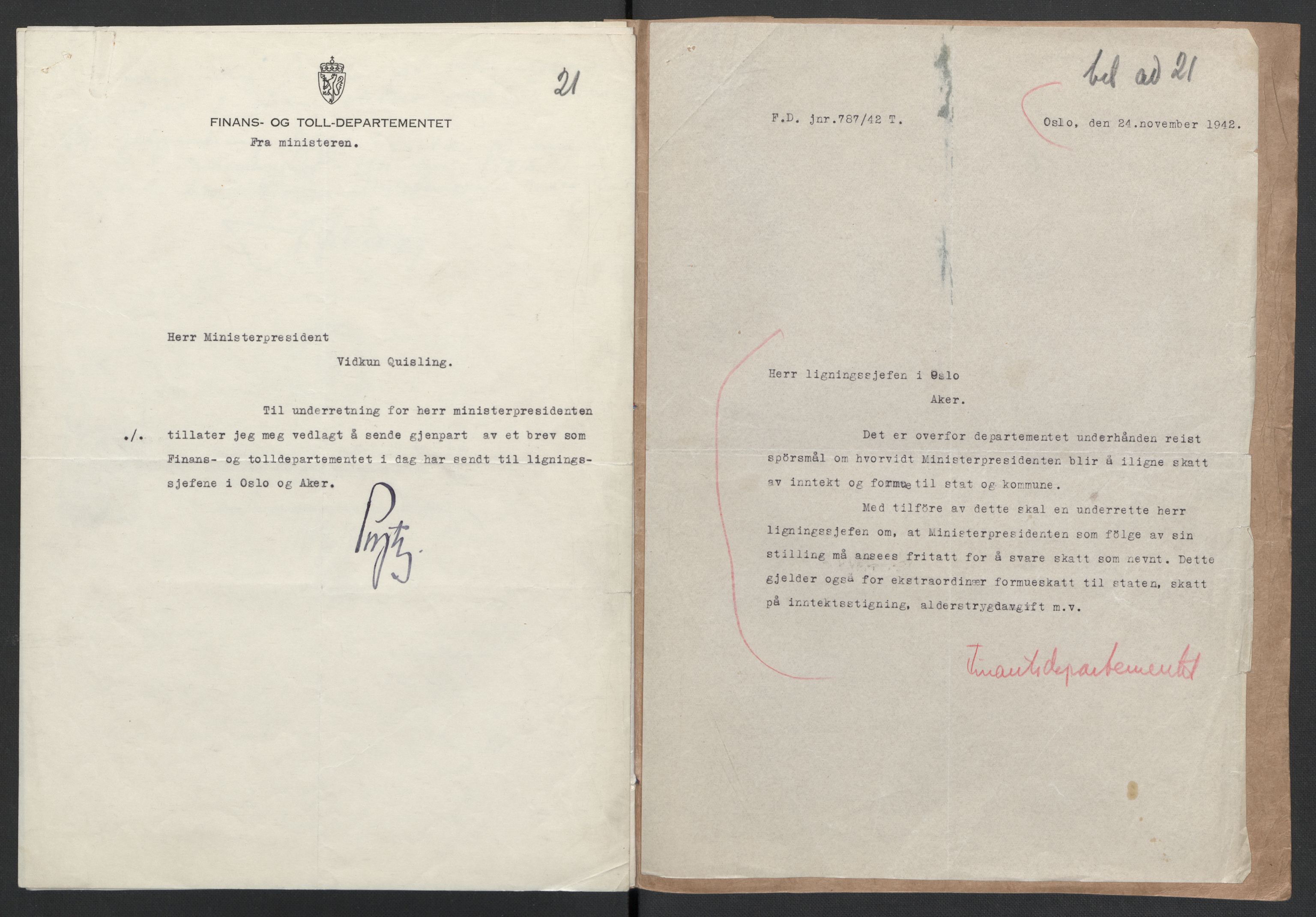 Landssvikarkivet, Oslo politikammer, AV/RA-S-3138-01/D/Da/L0003: Dnr. 29, 1945, p. 2871