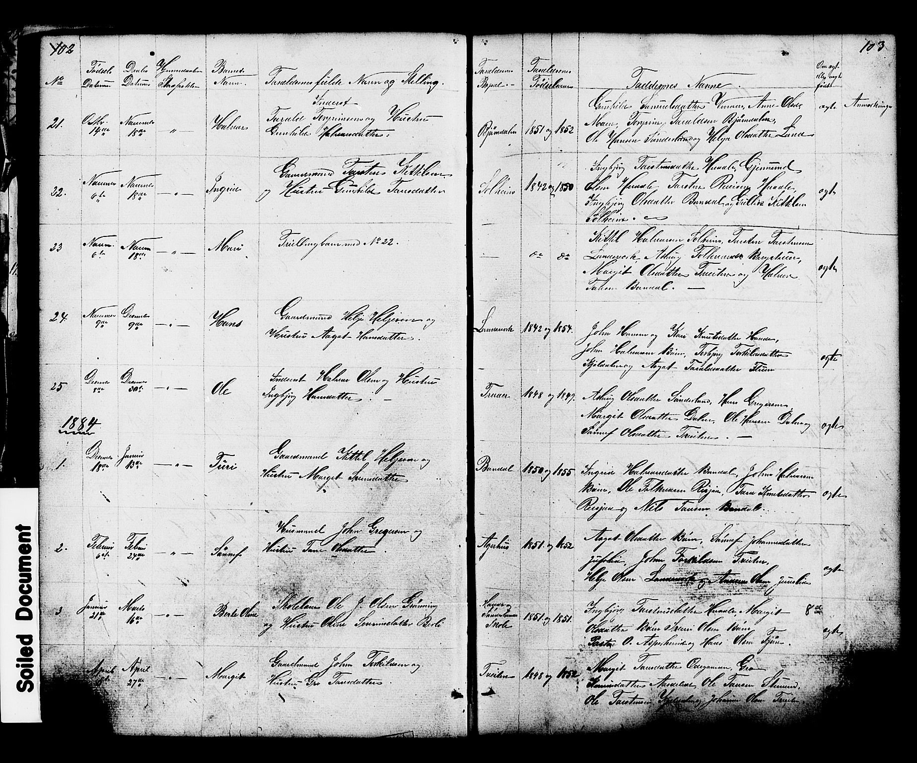 Hjartdal kirkebøker, SAKO/A-270/G/Gc/L0002: Parish register (copy) no. III 2, 1854-1890, p. 102-103