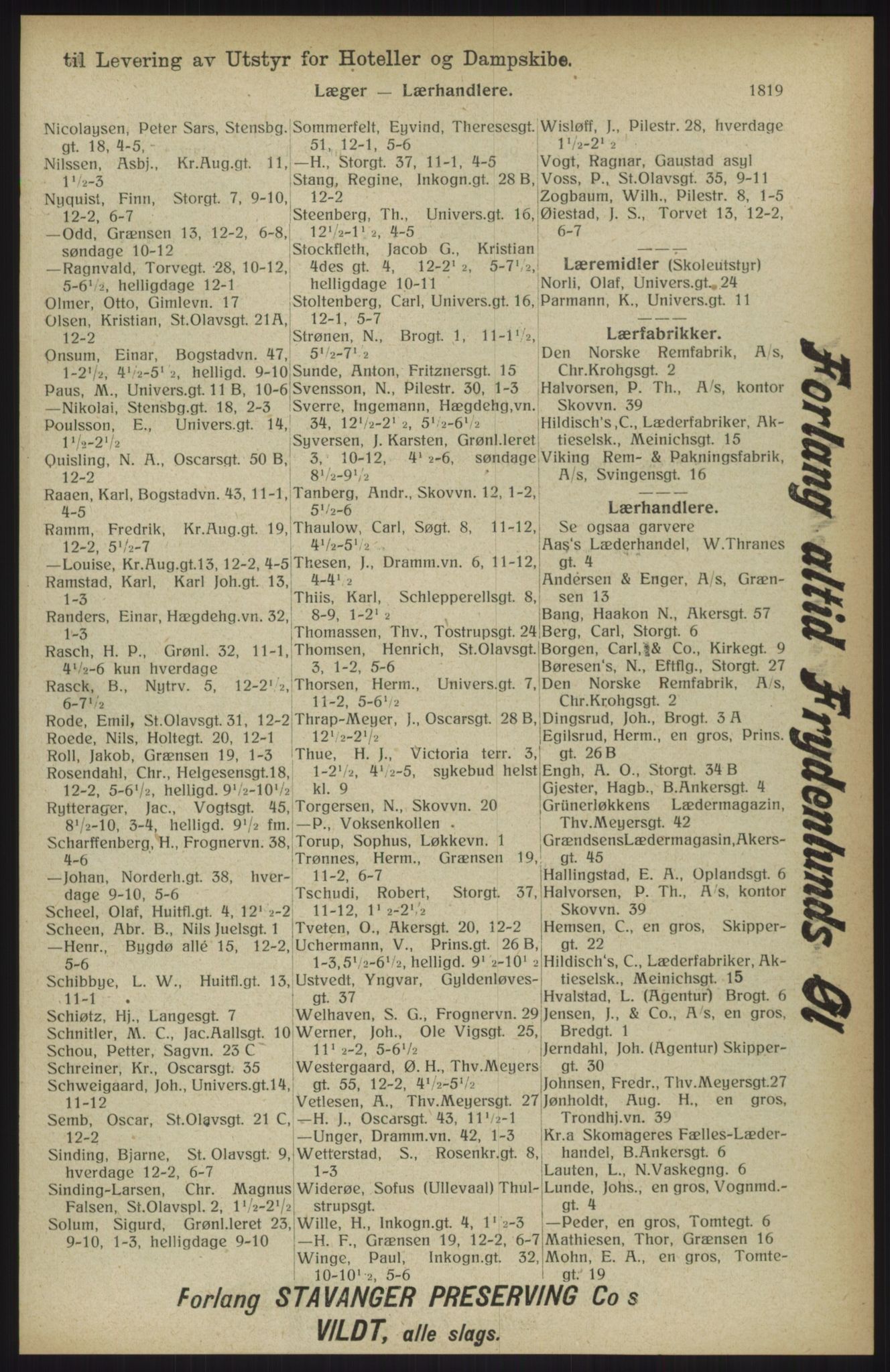 Kristiania/Oslo adressebok, PUBL/-, 1914, p. 1819