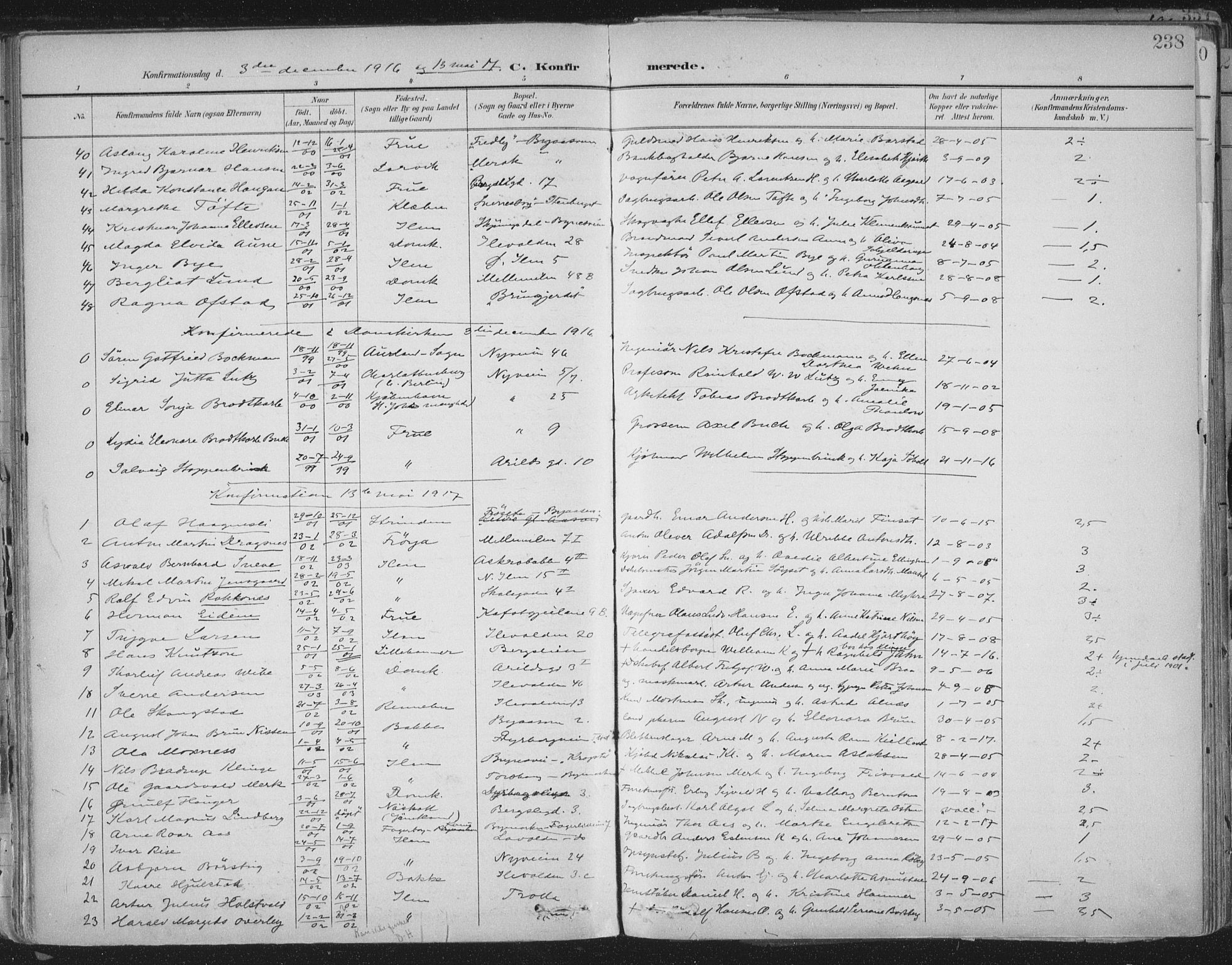 Ministerialprotokoller, klokkerbøker og fødselsregistre - Sør-Trøndelag, SAT/A-1456/603/L0167: Parish register (official) no. 603A06, 1896-1932, p. 238