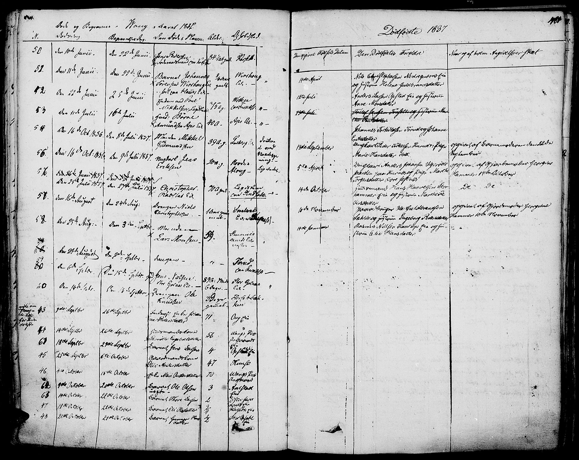 Vang prestekontor, Hedmark, SAH/PREST-008/H/Ha/Haa/L0009: Parish register (official) no. 9, 1826-1841, p. 461