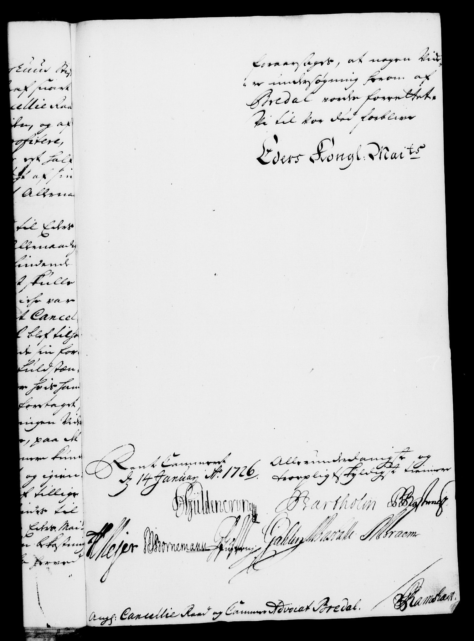 Rentekammeret, Kammerkanselliet, RA/EA-3111/G/Gf/Gfa/L0009: Norsk relasjons- og resolusjonsprotokoll (merket RK 52.9), 1726, p. 52