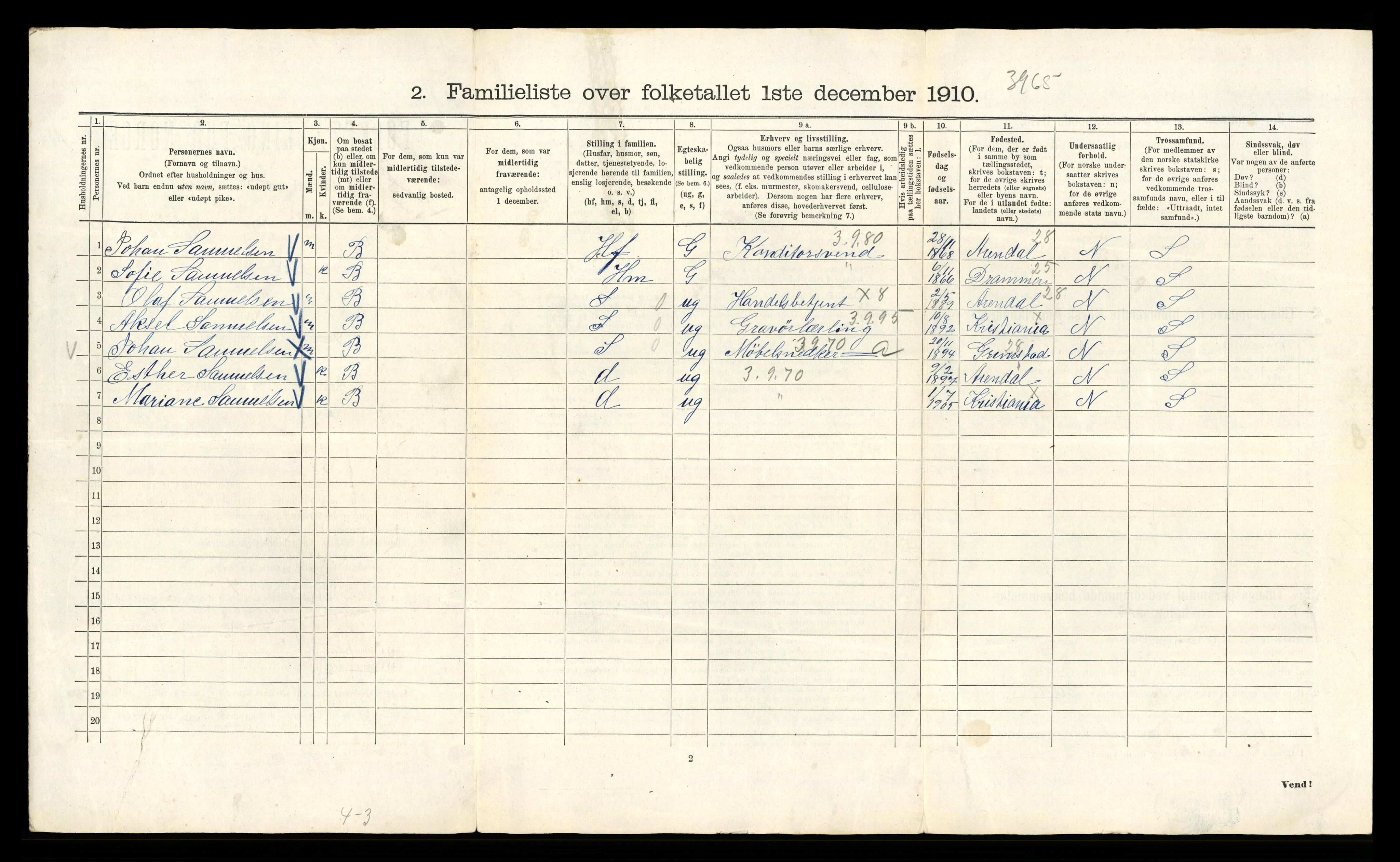 RA, 1910 census for Kristiania, 1910, p. 90550