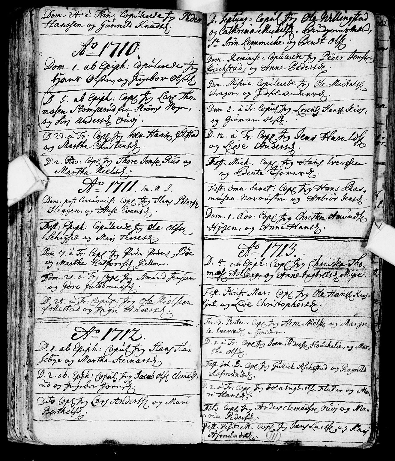 Røyken kirkebøker, AV/SAKO-A-241/F/Fa/L0001: Parish register (official) no. 1, 1701-1730, p. 111