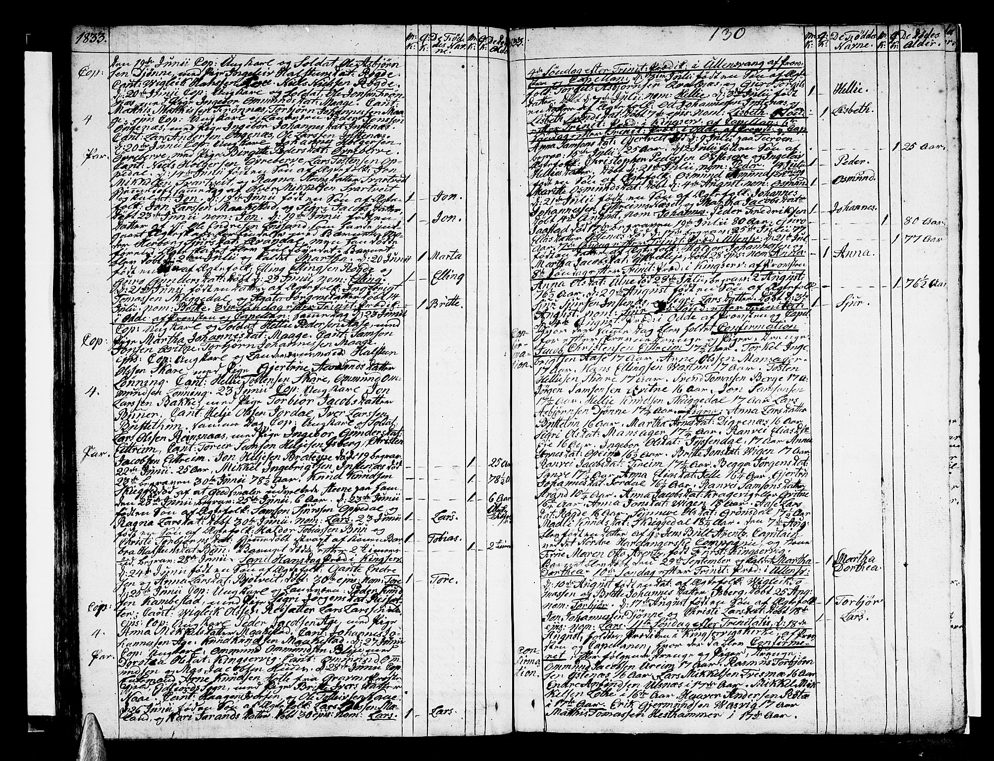 Ullensvang sokneprestembete, AV/SAB-A-78701/H/Haa: Parish register (official) no. A 8, 1804-1835, p. 130