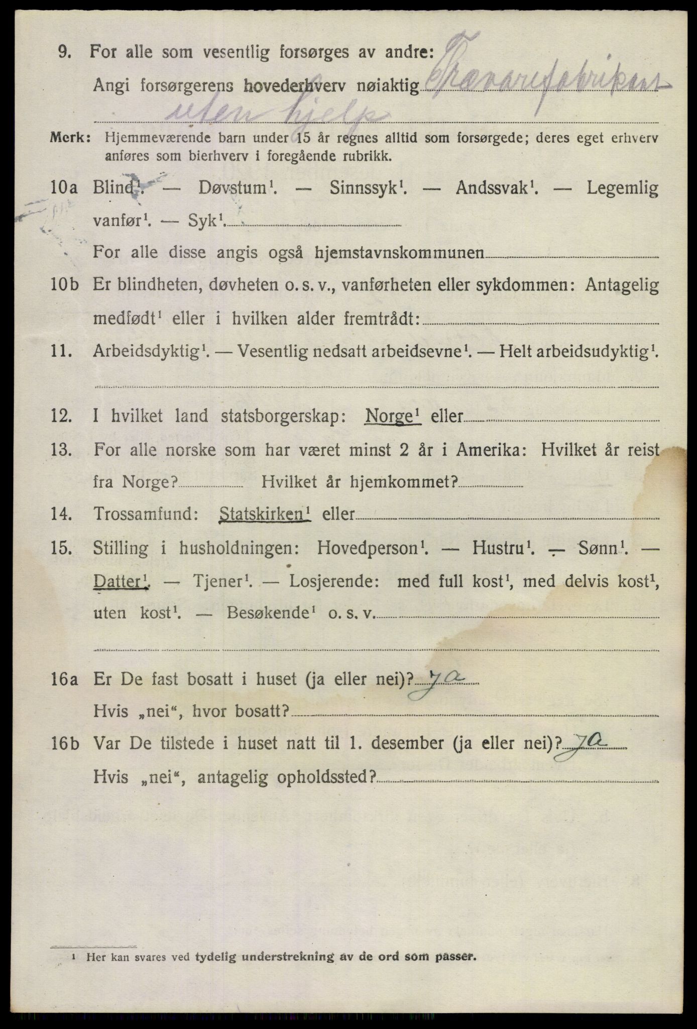 SAKO, 1920 census for Lier, 1920, p. 24891