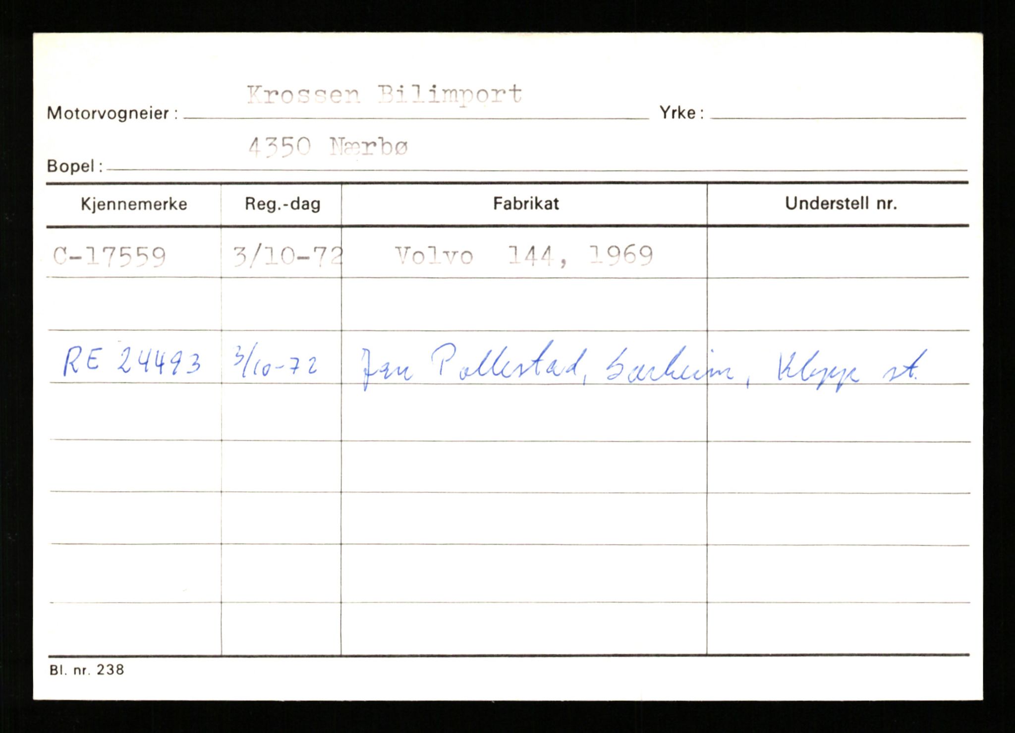 Stavanger trafikkstasjon, AV/SAST-A-101942/0/G/L0004: Registreringsnummer: 15497 - 22957, 1930-1971, p. 1047