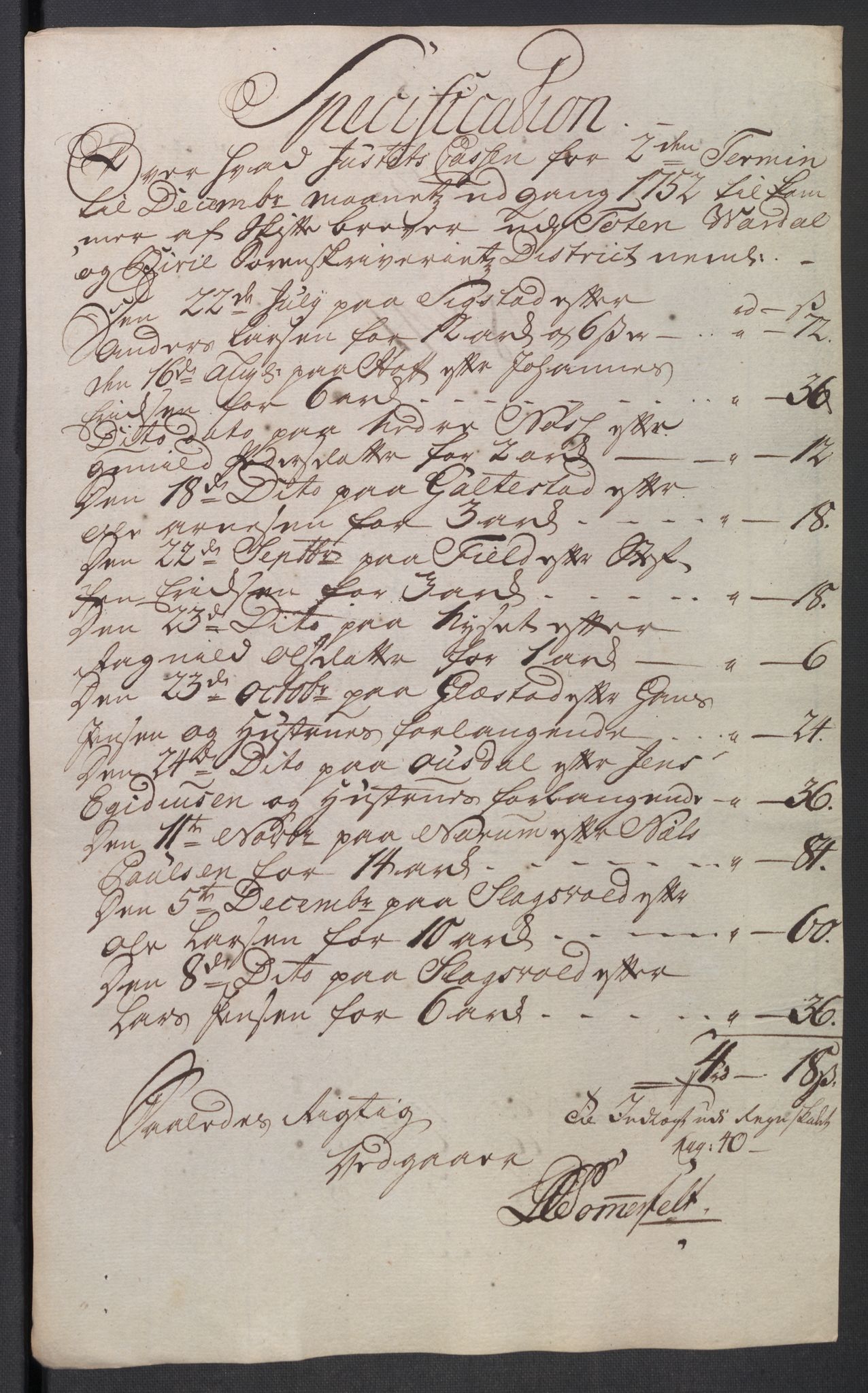 Rentekammeret inntil 1814, Reviderte regnskaper, Fogderegnskap, AV/RA-EA-4092/R18/L1349: Fogderegnskap Hadeland, Toten og Valdres, 1752-1753, p. 254