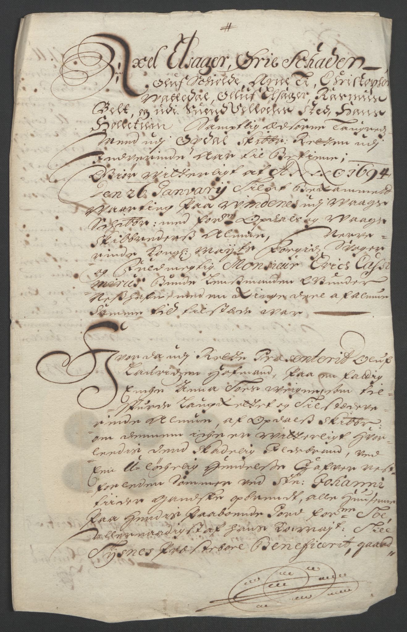 Rentekammeret inntil 1814, Reviderte regnskaper, Fogderegnskap, AV/RA-EA-4092/R48/L2974: Fogderegnskap Sunnhordland og Hardanger, 1693, p. 126