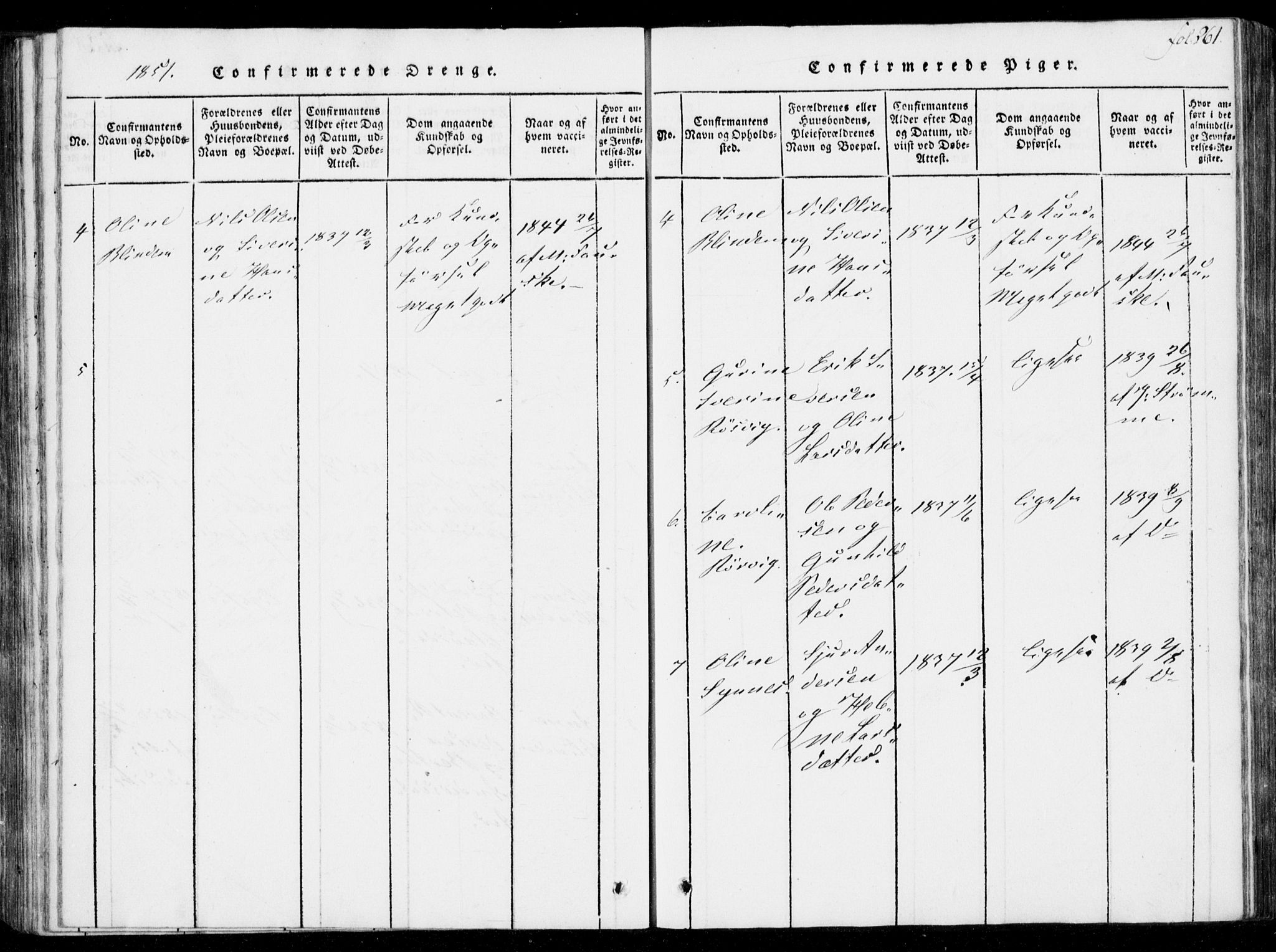 Ministerialprotokoller, klokkerbøker og fødselsregistre - Møre og Romsdal, SAT/A-1454/537/L0517: Parish register (official) no. 537A01, 1818-1862, p. 261