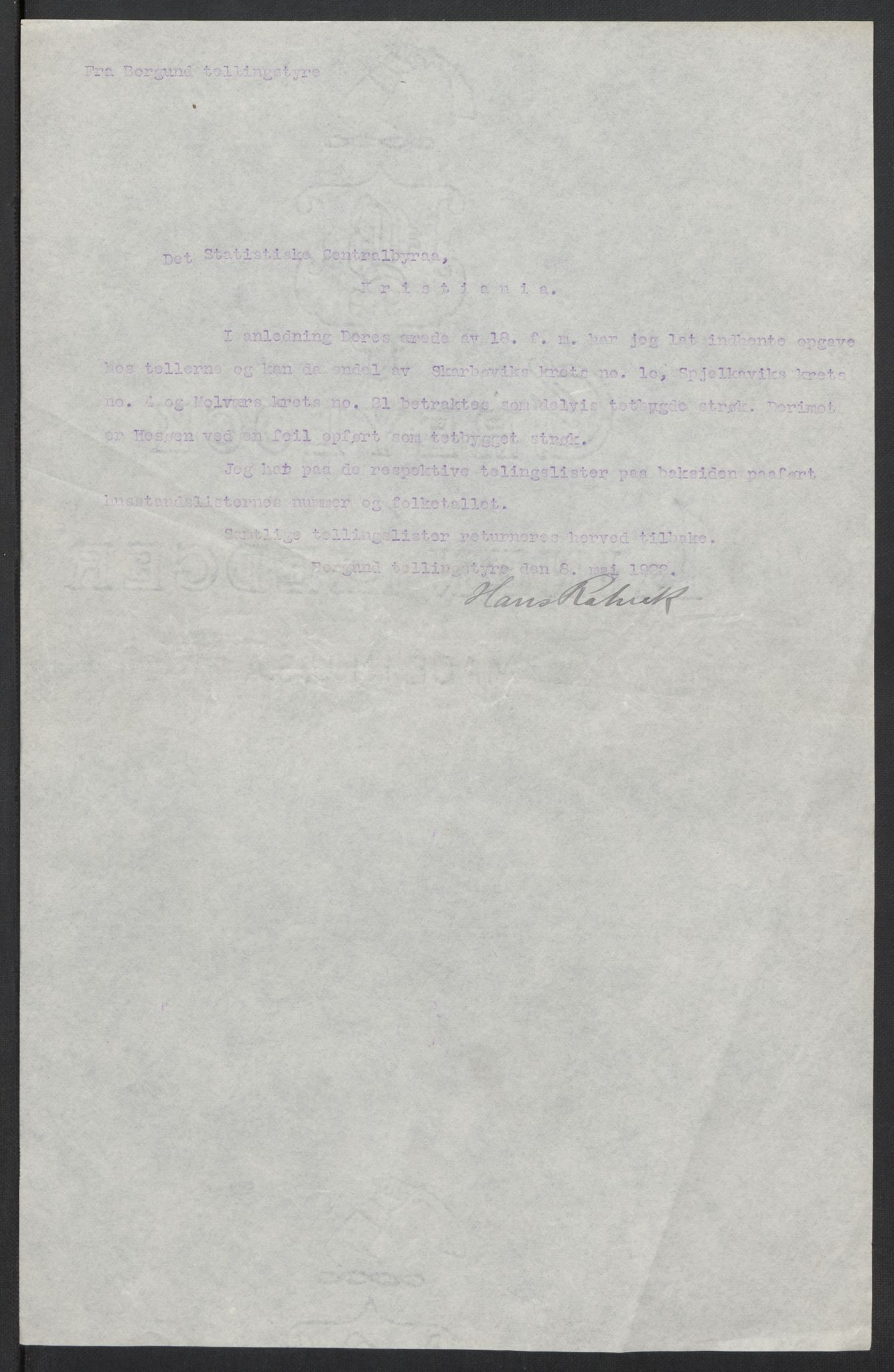 SAT, 1920 census for Borgund, 1920, p. 4