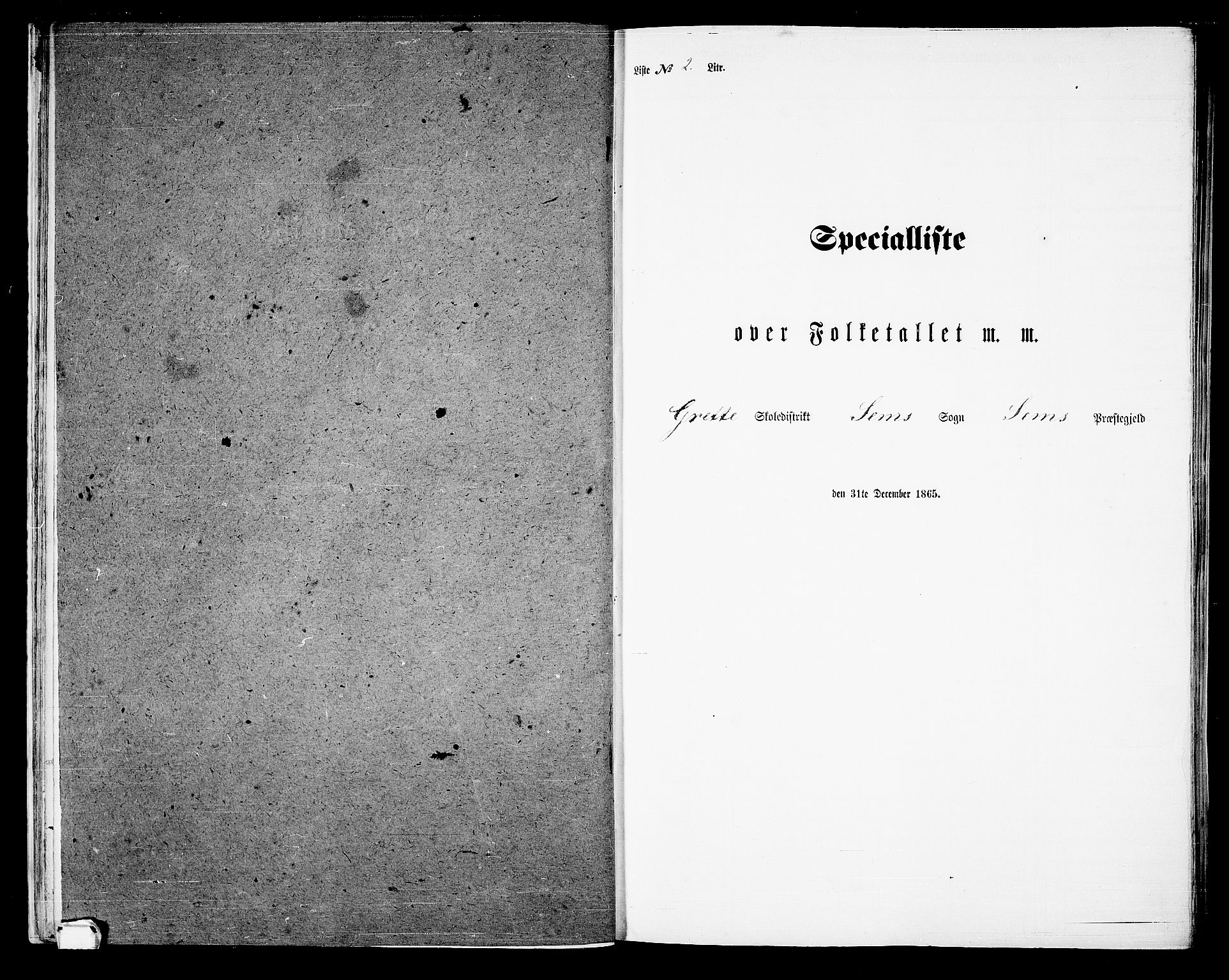 RA, 1865 census for Sem, 1865, p. 29