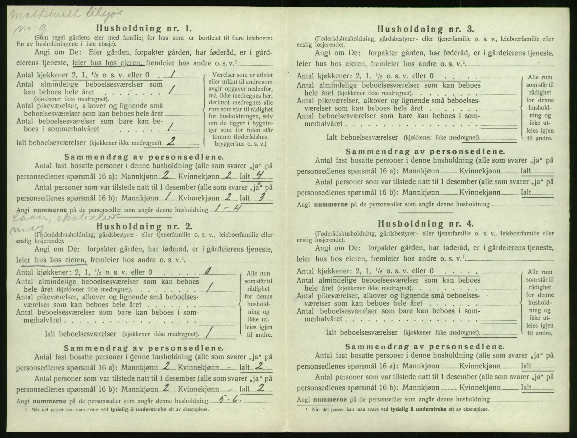 SAT, 1920 census for Volda, 1920, p. 717