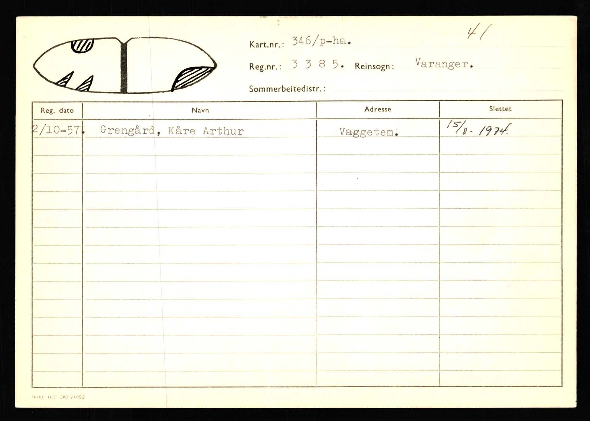 Lappefogden i Finnmark/Reindriftsforvaltningen Øst-Finnmark, AV/SATØ-S-1461/G/Ge/Gea/L0007: Slettede reinmerker: Karasjok, Kautokeino, Polmak og Varanger, 1934-1992, p. 274